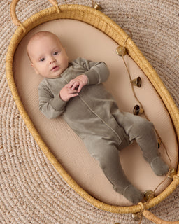 Hidden Snap Footie || Forest - Rylee + Cru | Kids Clothes | Trendy Baby Clothes | Modern Infant Outfits |