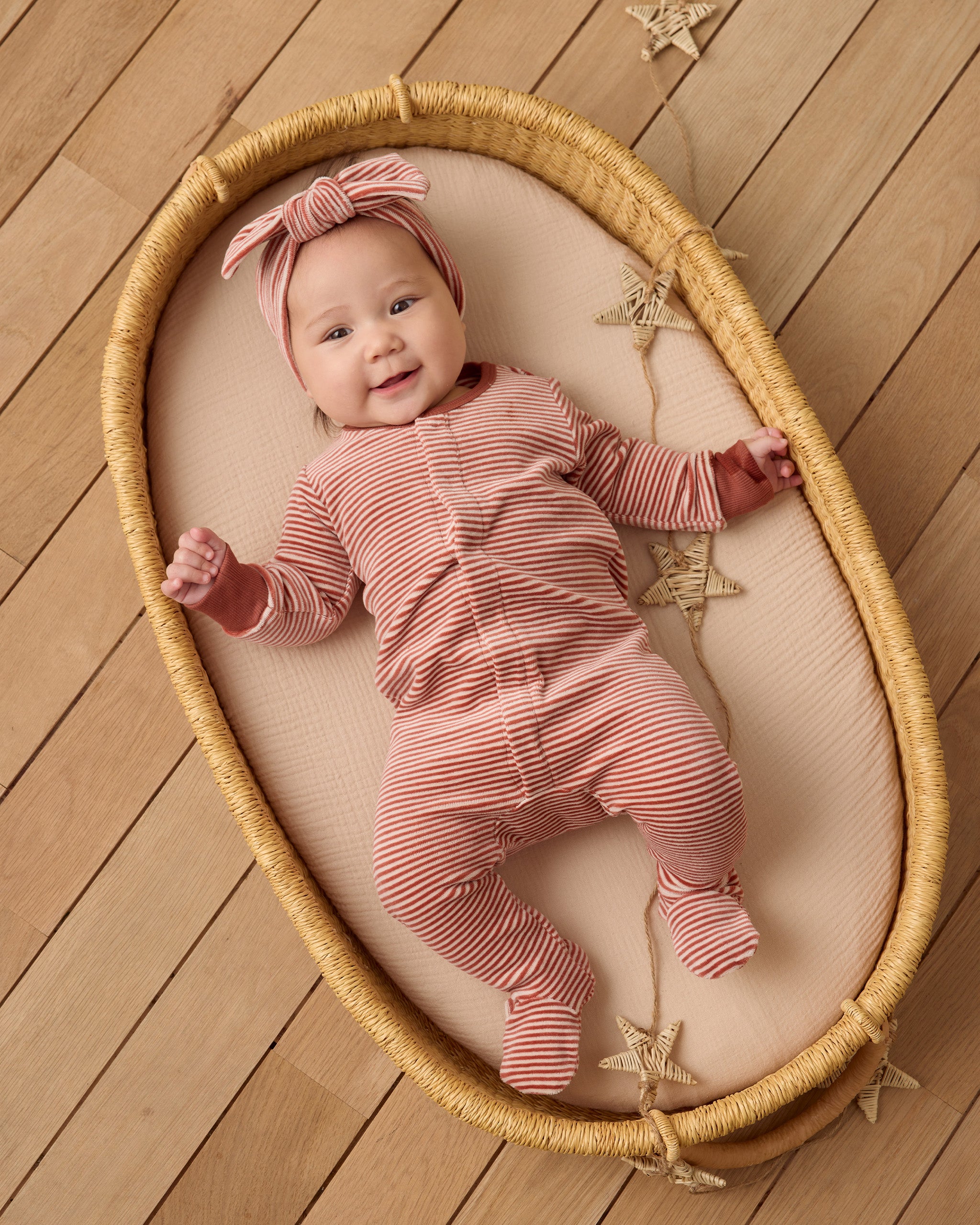 Velour Bow Headband || Candy Stripe - Rylee + Cru | Kids Clothes | Trendy Baby Clothes | Modern Infant Outfits |