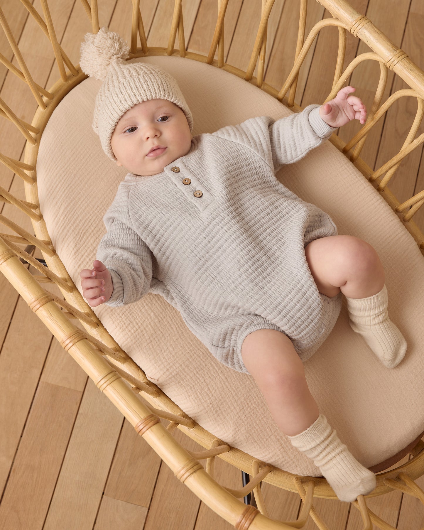 Beanie || Natural - Rylee + Cru | Kids Clothes | Trendy Baby Clothes | Modern Infant Outfits |