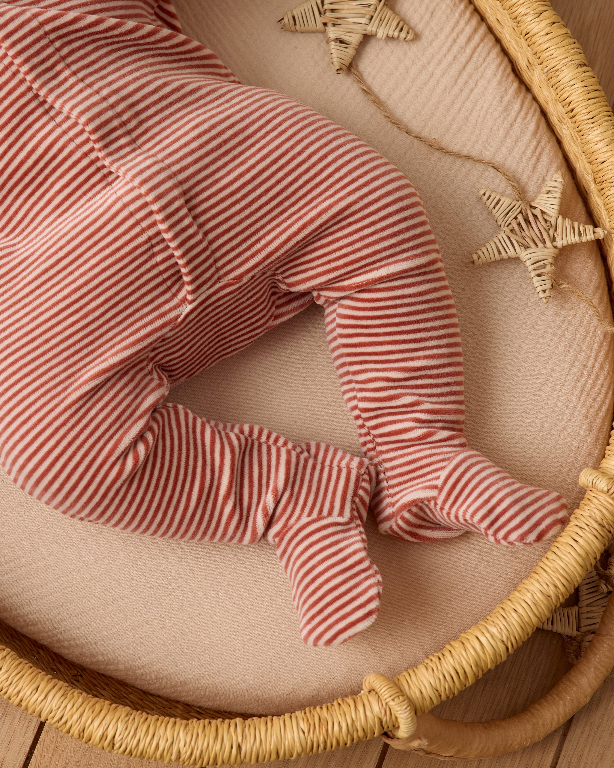 Hidden Snap Footie || Candy Stripe - Rylee + Cru | Kids Clothes | Trendy Baby Clothes | Modern Infant Outfits |