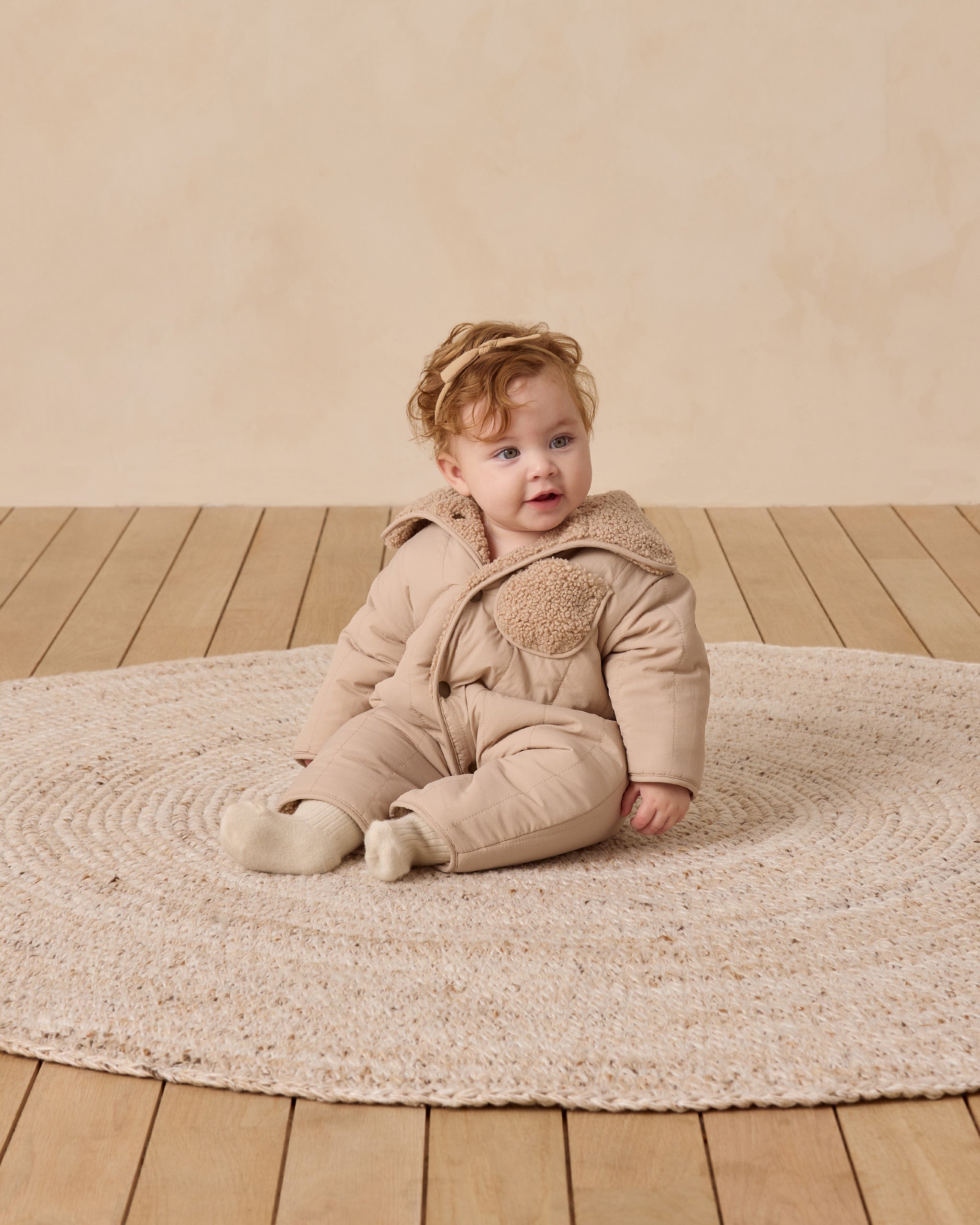 Shearling Jumpsuit || Oat - Rylee + Cru | Kids Clothes | Trendy Baby Clothes | Modern Infant Outfits |
