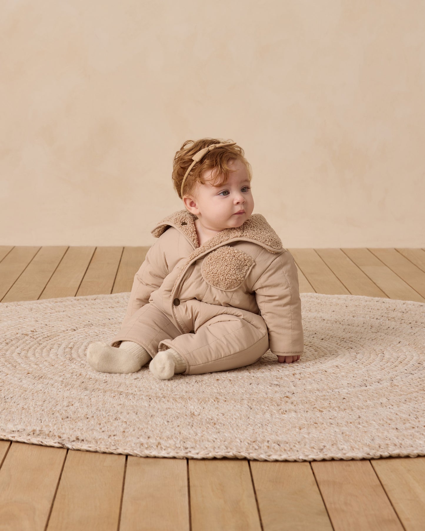 Shearling Jumpsuit || Oat - Rylee + Cru | Kids Clothes | Trendy Baby Clothes | Modern Infant Outfits |