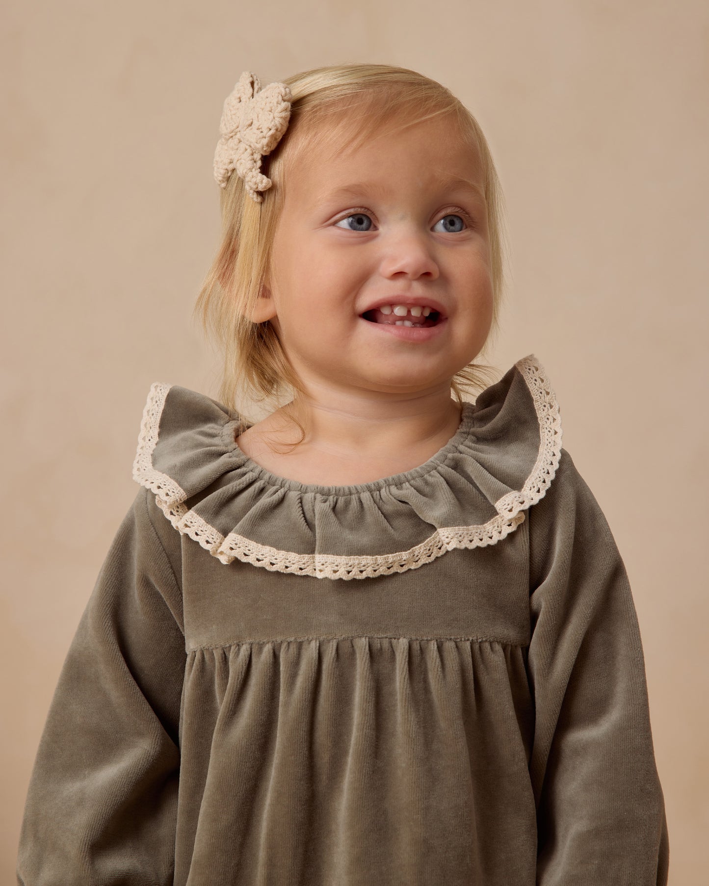 Crochet Bow || Natural - Rylee + Cru | Kids Clothes | Trendy Baby Clothes | Modern Infant Outfits |