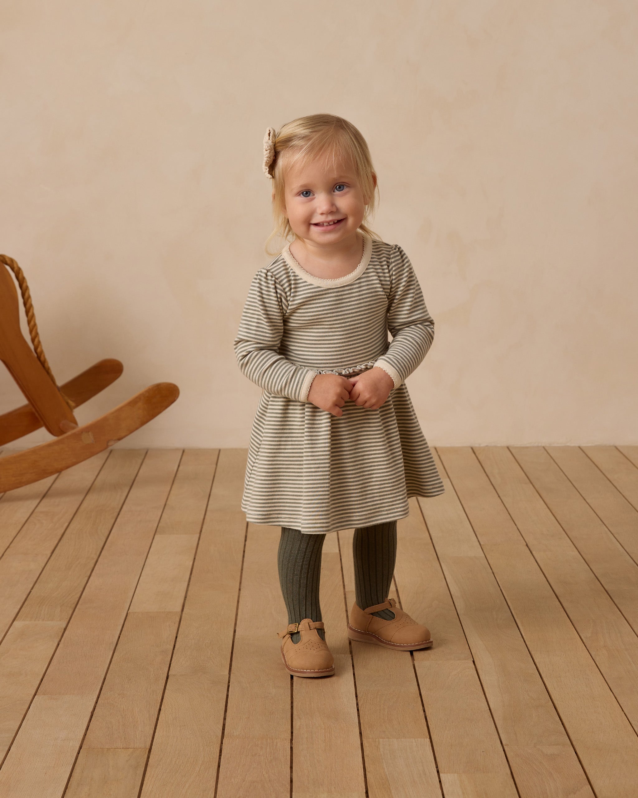 Alda Dress || Forest Stripe - Rylee + Cru | Kids Clothes | Trendy Baby Clothes | Modern Infant Outfits |