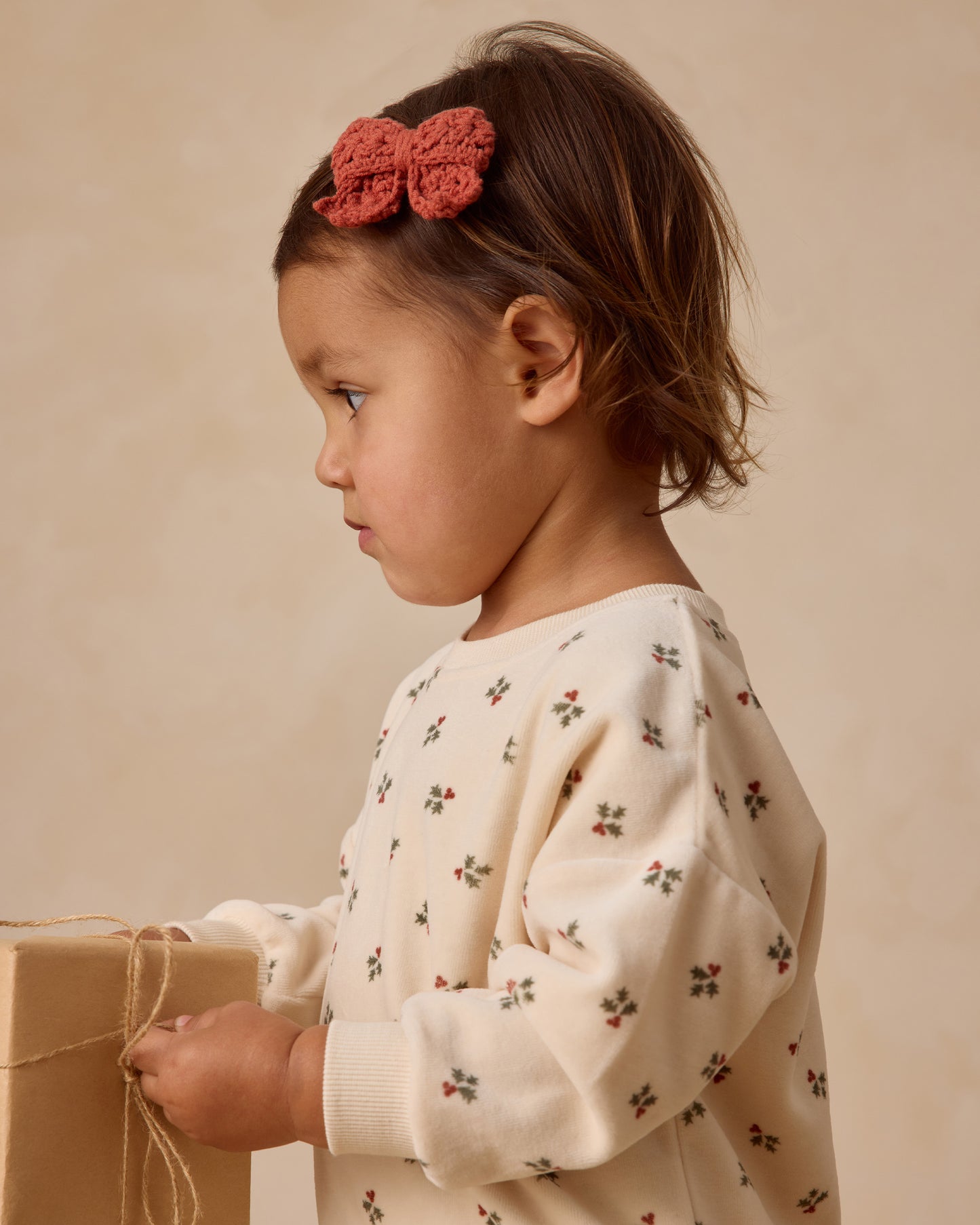 Velour Relaxed Sweatshirt || Holly Berry - Rylee + Cru | Kids Clothes | Trendy Baby Clothes | Modern Infant Outfits |