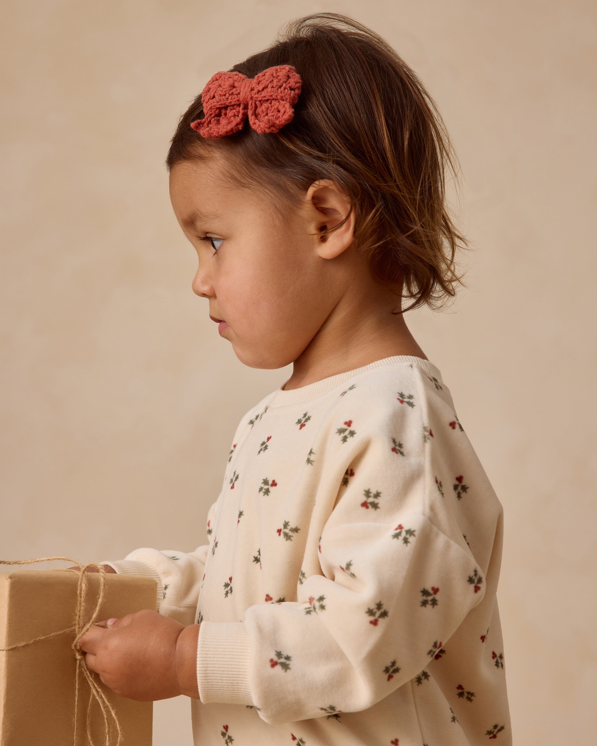 Velour Relaxed Sweatshirt || Holly Berry - Rylee + Cru | Kids Clothes | Trendy Baby Clothes | Modern Infant Outfits |