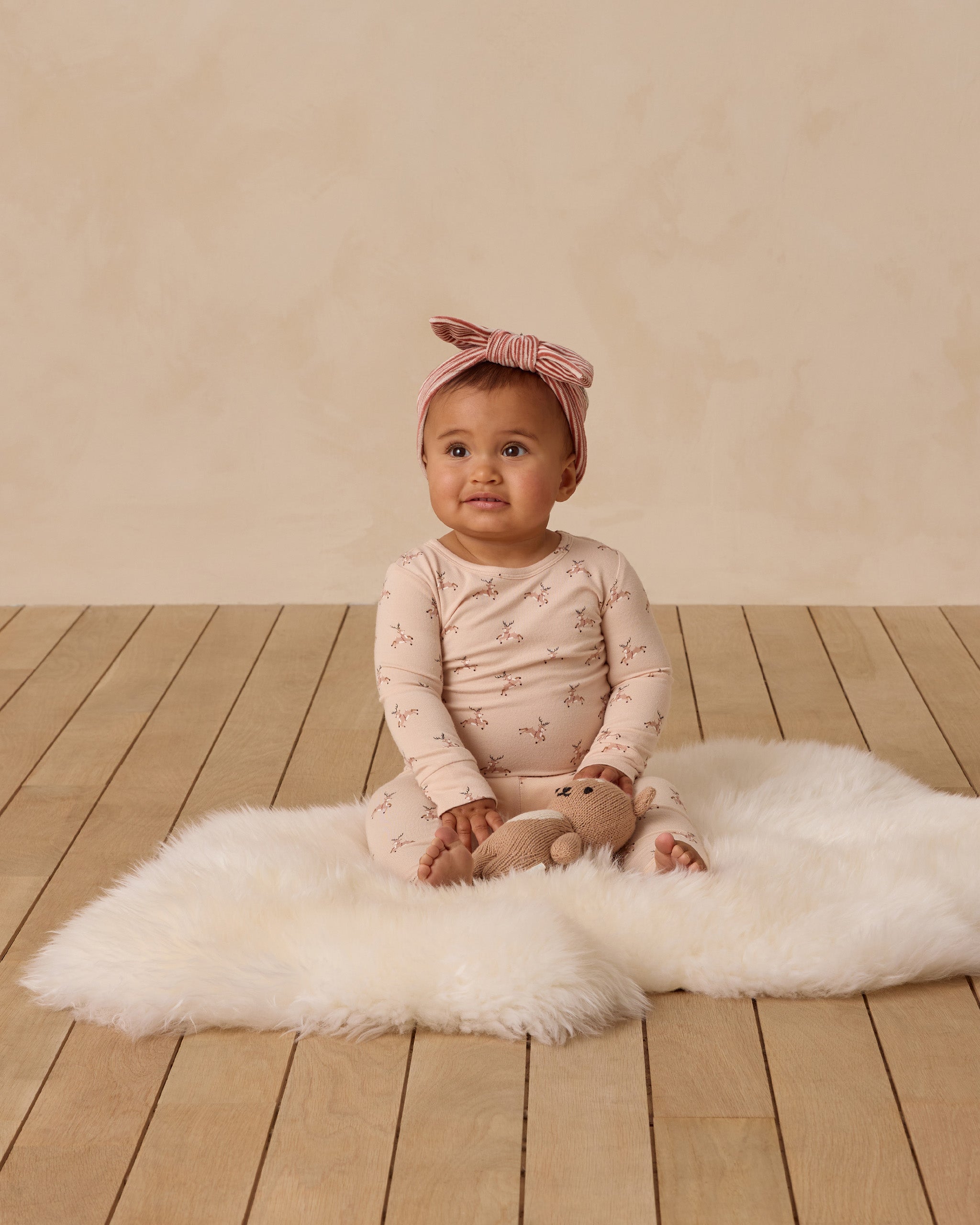 Velour Bow Headband || Candy Stripe - Rylee + Cru | Kids Clothes | Trendy Baby Clothes | Modern Infant Outfits |