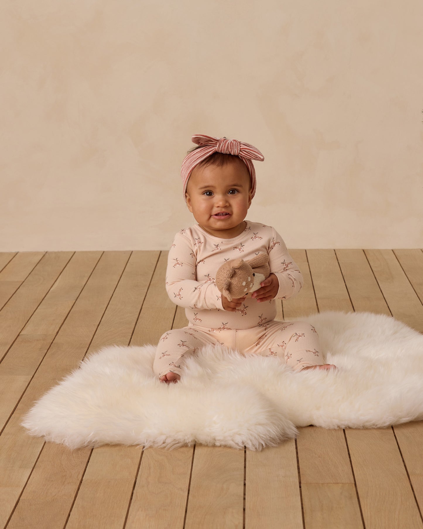 Velour Bow Headband || Candy Stripe - Rylee + Cru | Kids Clothes | Trendy Baby Clothes | Modern Infant Outfits |