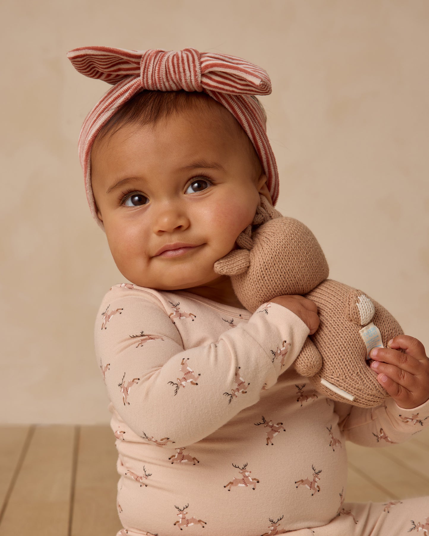 Velour Bow Headband || Candy Stripe - Rylee + Cru | Kids Clothes | Trendy Baby Clothes | Modern Infant Outfits |