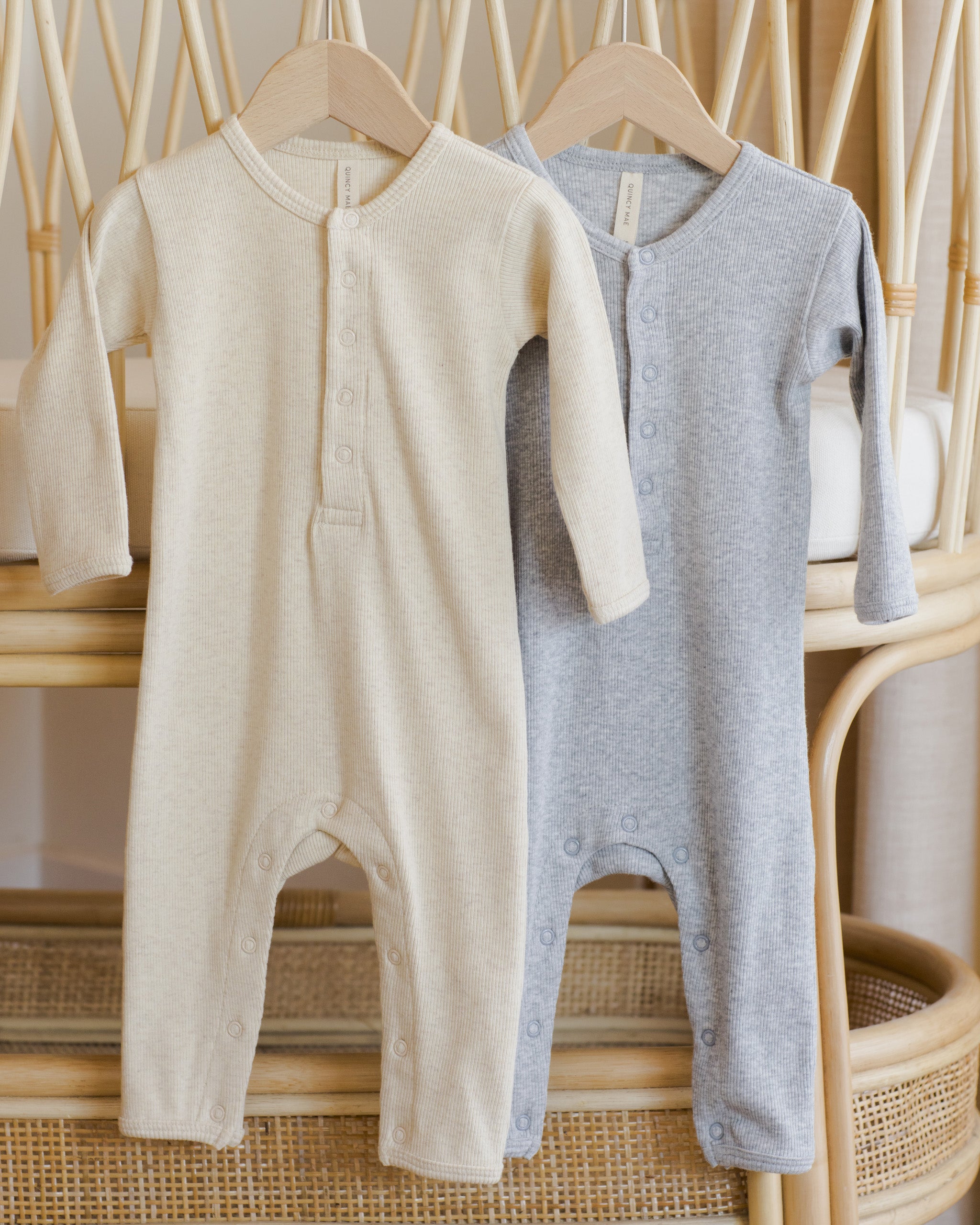 Ribbed Baby Jumpsuit || Dusty Blue - Rylee + Cru | Kids Clothes | Trendy Baby Clothes | Modern Infant Outfits |