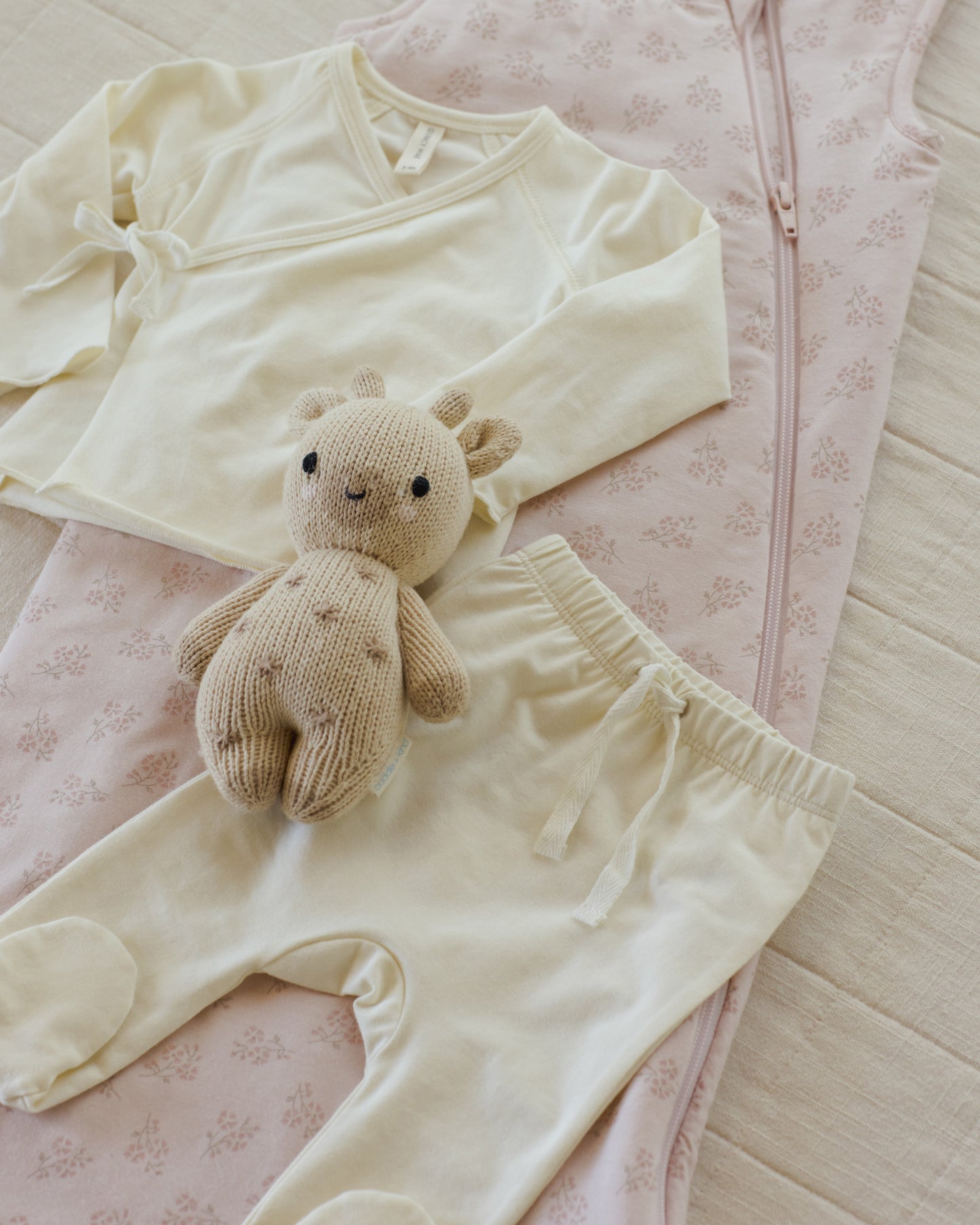 Wrap Top + Footed Pant Set || Ivory - Rylee + Cru | Kids Clothes | Trendy Baby Clothes | Modern Infant Outfits |