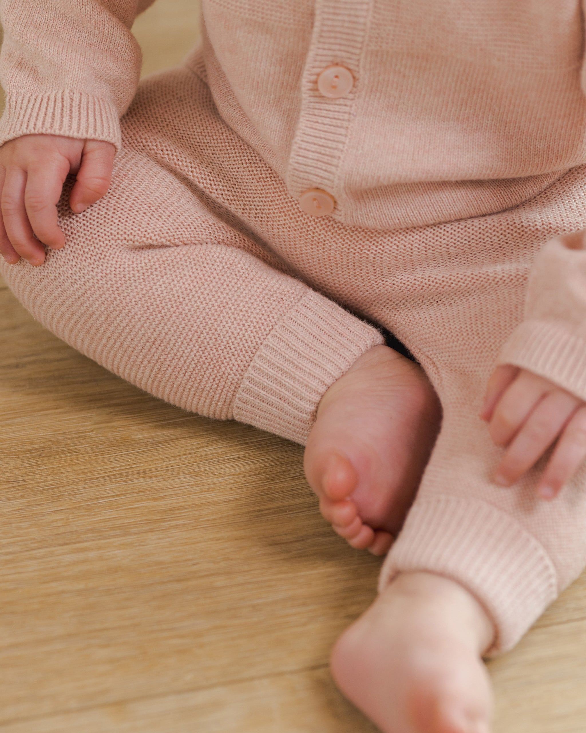 Knit Pant || Heathered Rose - Rylee + Cru | Kids Clothes | Trendy Baby Clothes | Modern Infant Outfits |