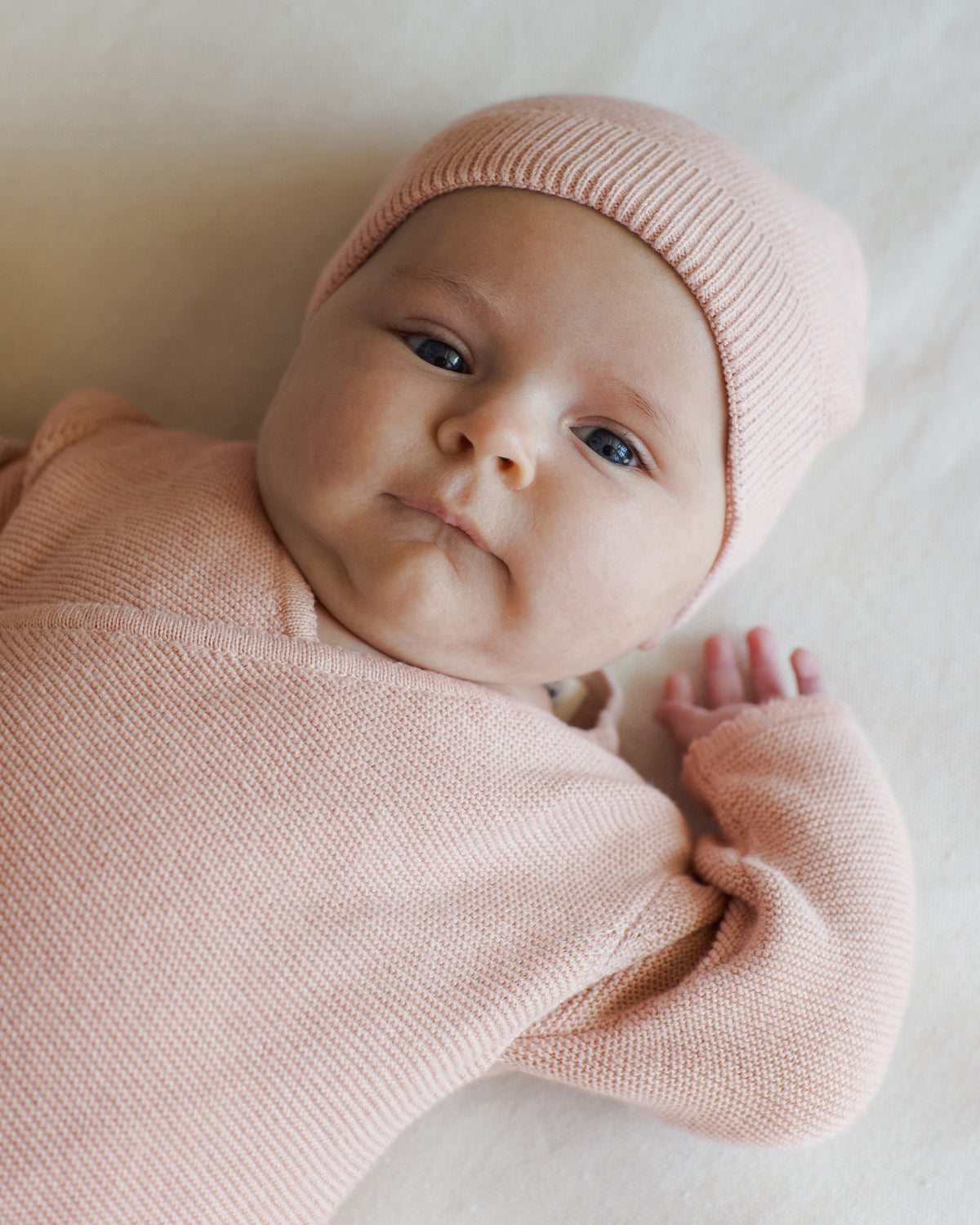 Wrap Knit Footie Heathered Rose - Rylee + Cru | Kids Clothes | Trendy Baby Clothes | Modern Infant Outfits |