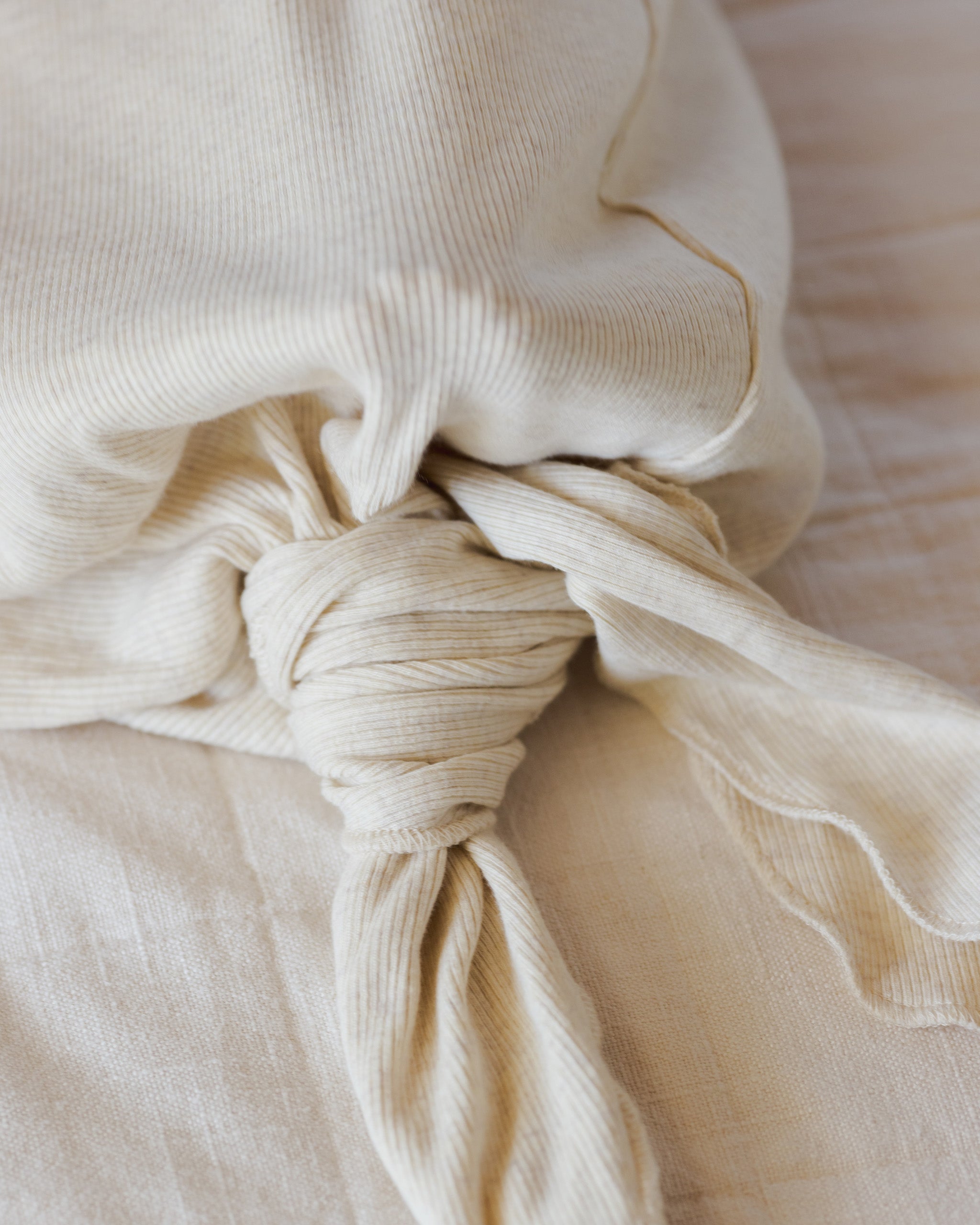 Knotted Baby Gown + Hat || Oatmeal - Rylee + Cru | Kids Clothes | Trendy Baby Clothes | Modern Infant Outfits |