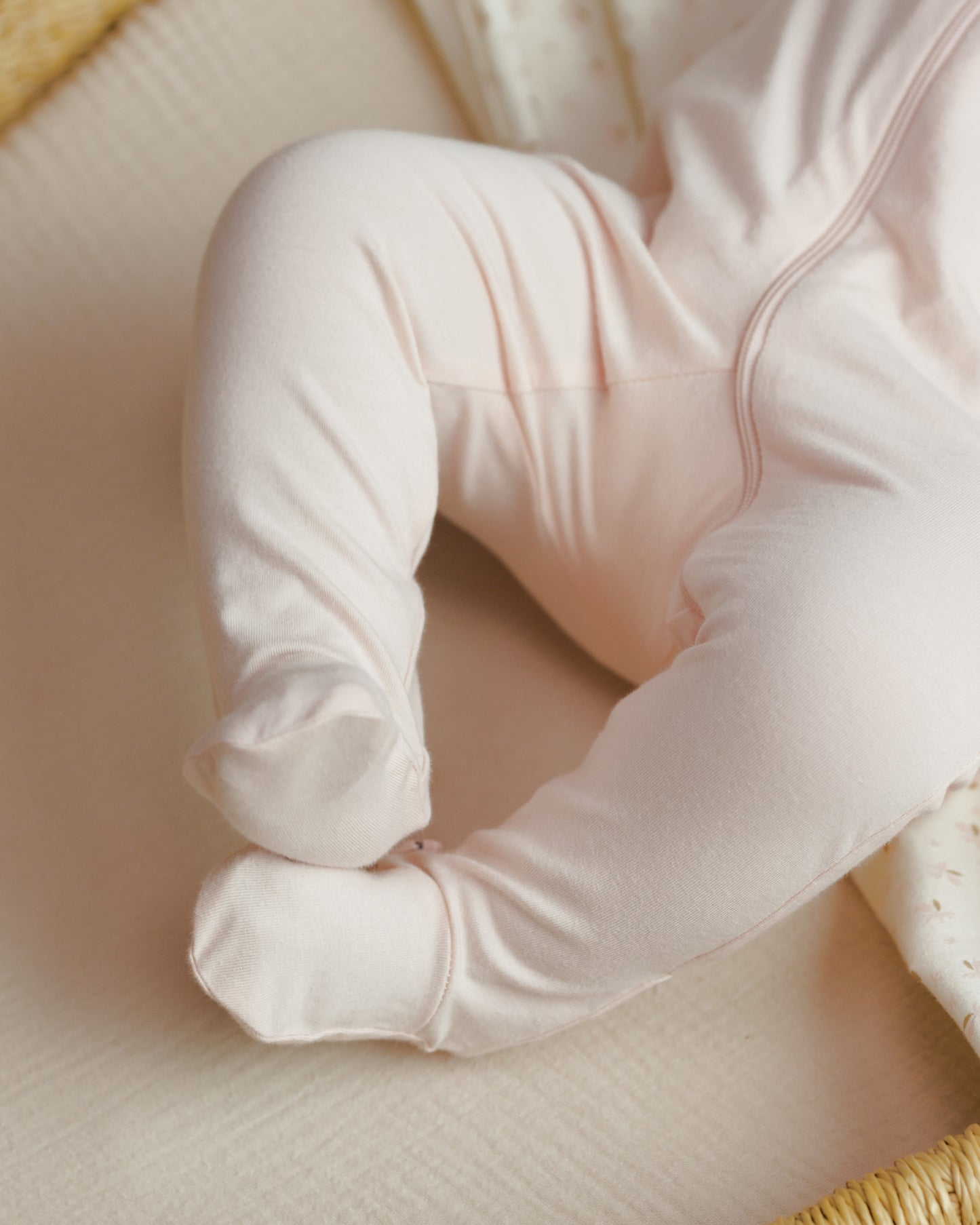 Zip Longsleeve Sleeper Footie || Petal - Rylee + Cru | Kids Clothes | Trendy Baby Clothes | Modern Infant Outfits |