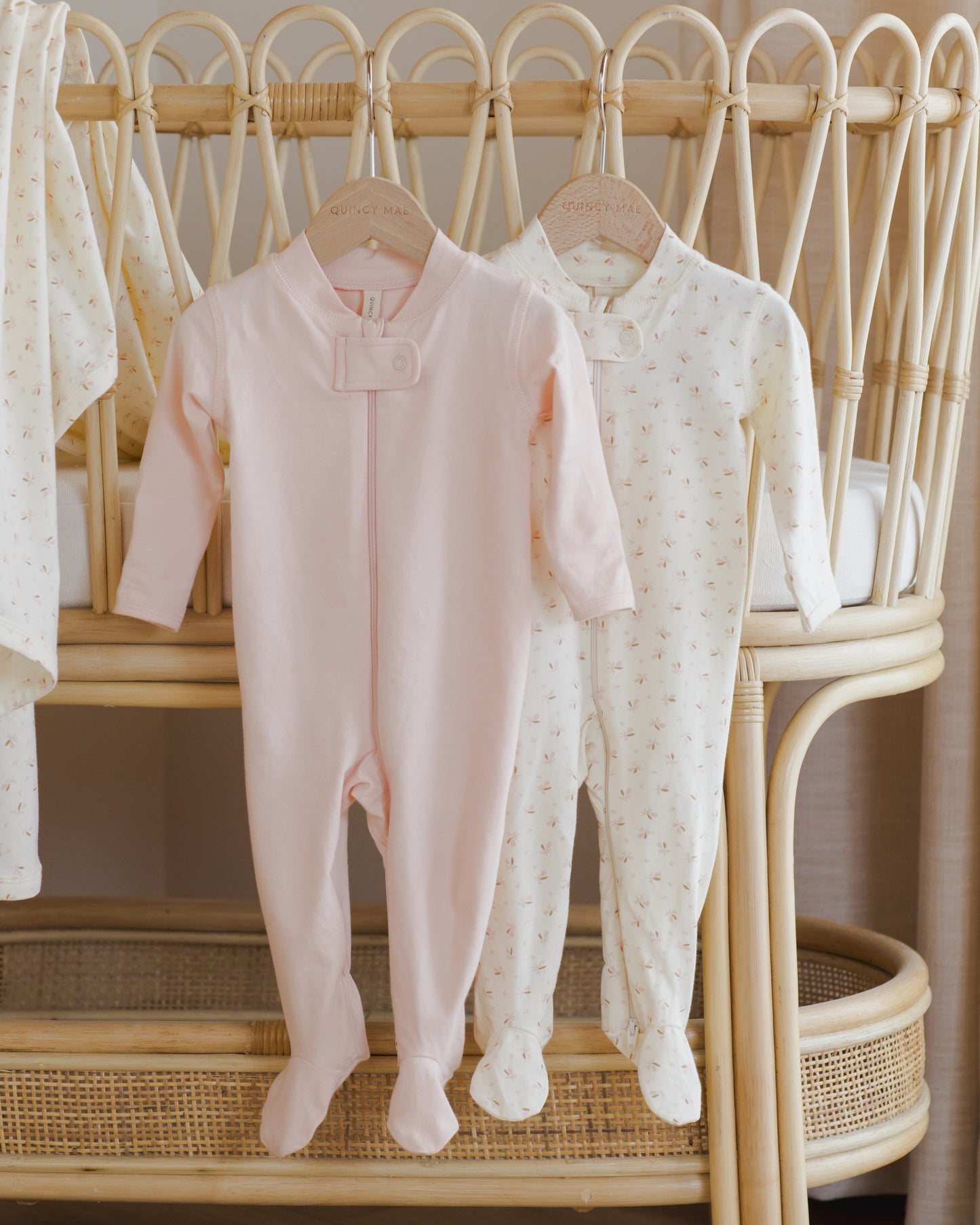 Zip Longsleeve Sleeper Footie || Petal - Rylee + Cru | Kids Clothes | Trendy Baby Clothes | Modern Infant Outfits |