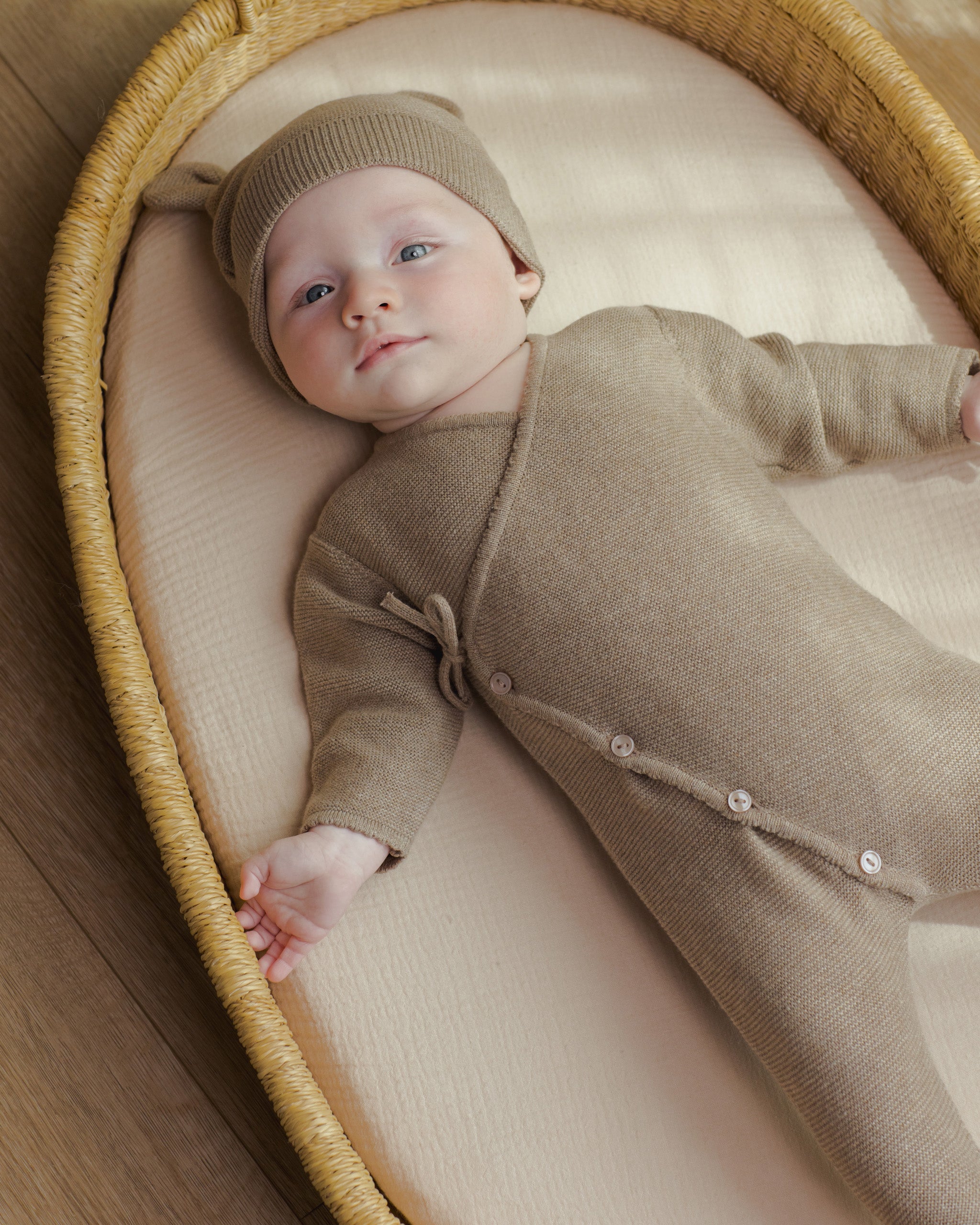 Baby Bear Beanie Heathered Mocha – Quincy Mae