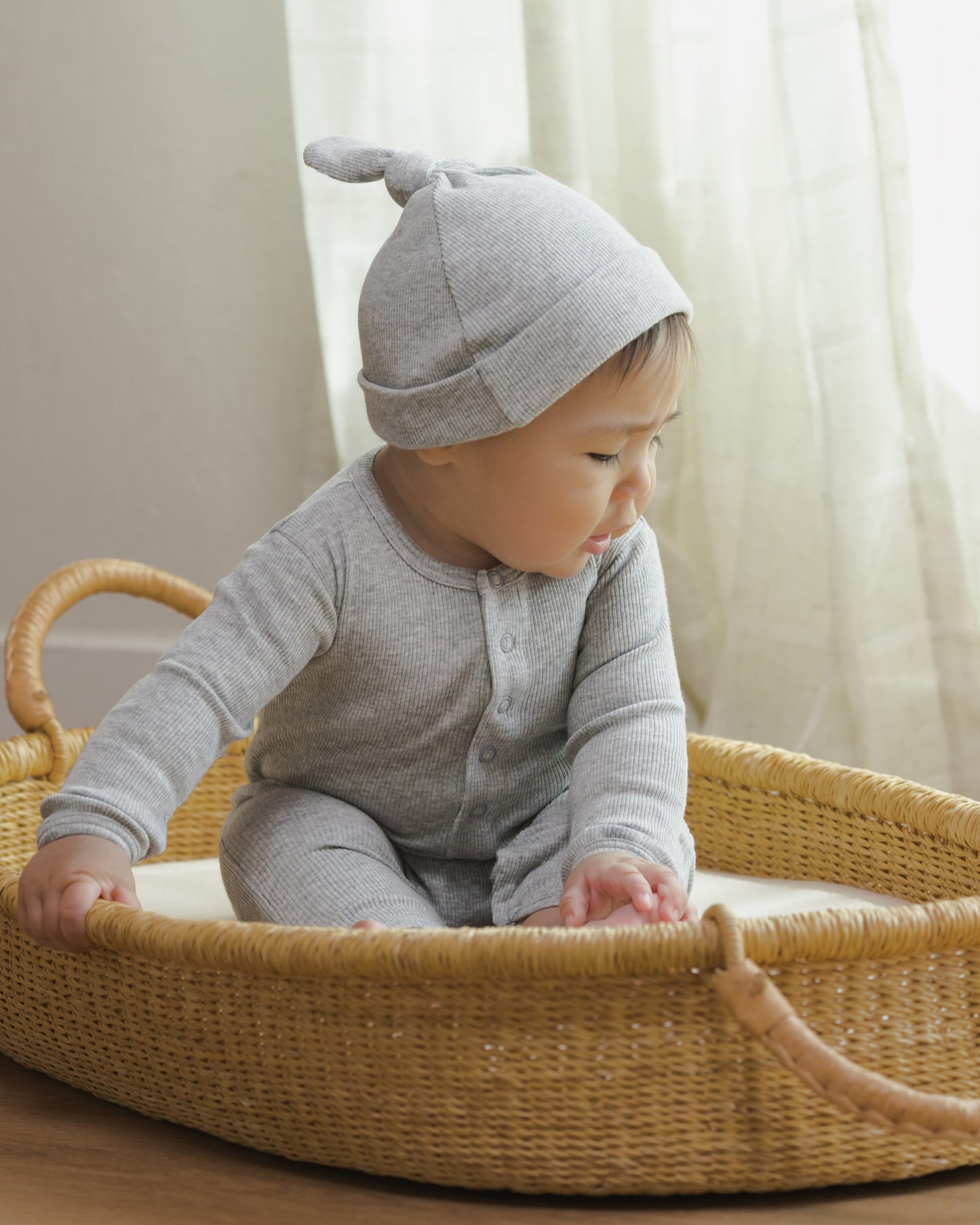 Ribbed Baby Jumpsuit || Dusty Blue - Rylee + Cru | Kids Clothes | Trendy Baby Clothes | Modern Infant Outfits |