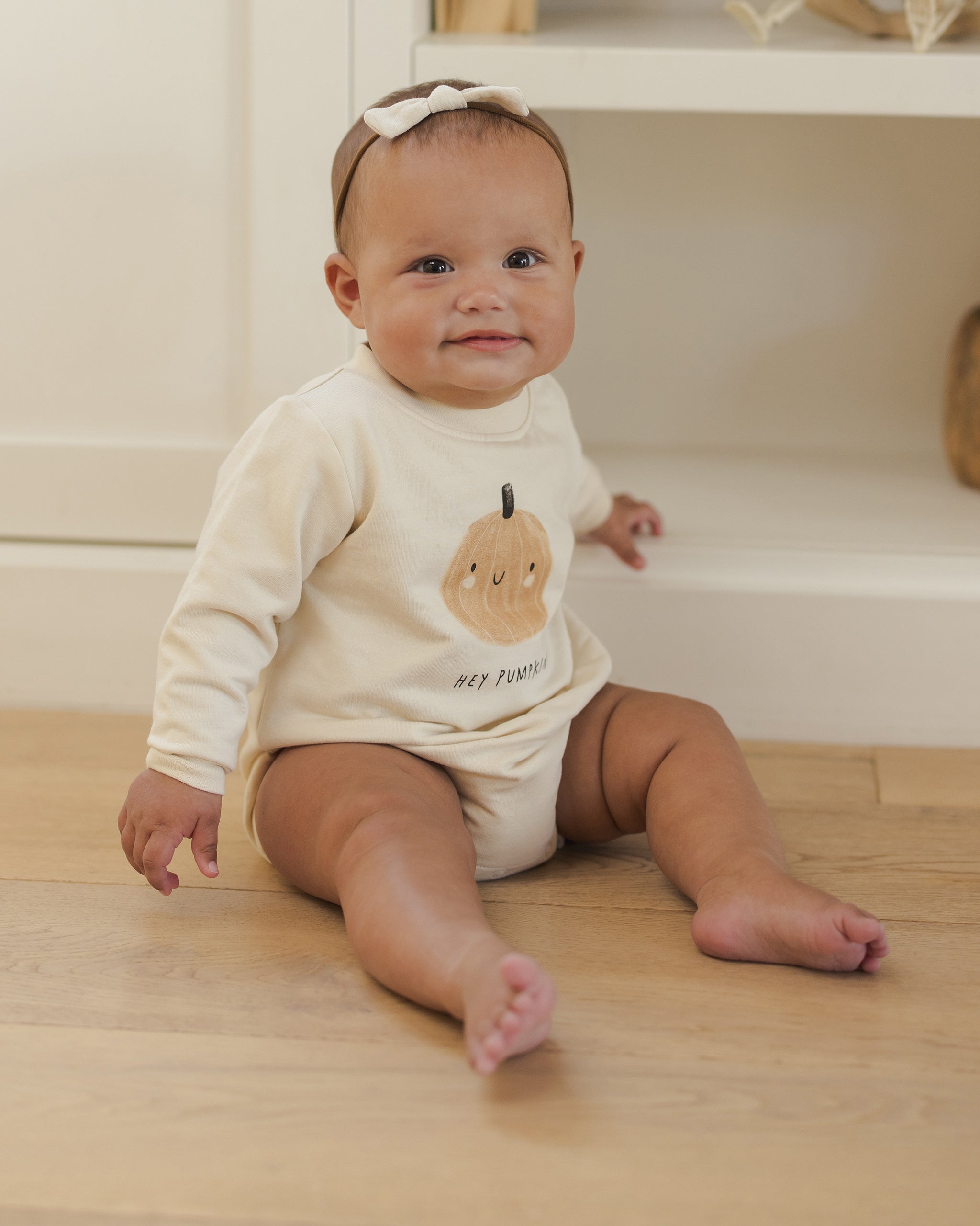 Crewneck Bubble Romper || Pumpkin - Rylee + Cru | Kids Clothes | Trendy Baby Clothes | Modern Infant Outfits |