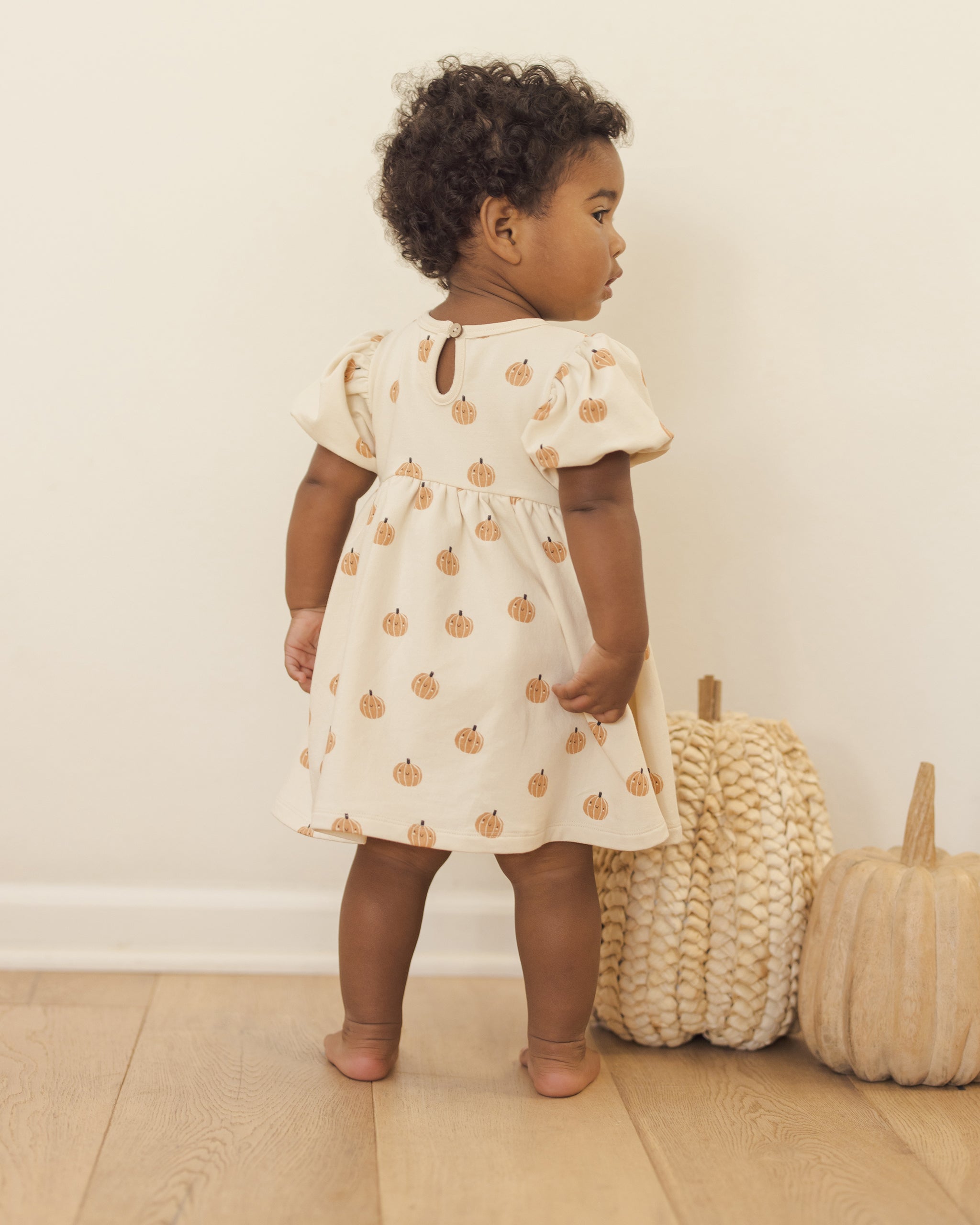 Darla Dress || Smiley Pumpkins - Rylee + Cru | Kids Clothes | Trendy Baby Clothes | Modern Infant Outfits |
