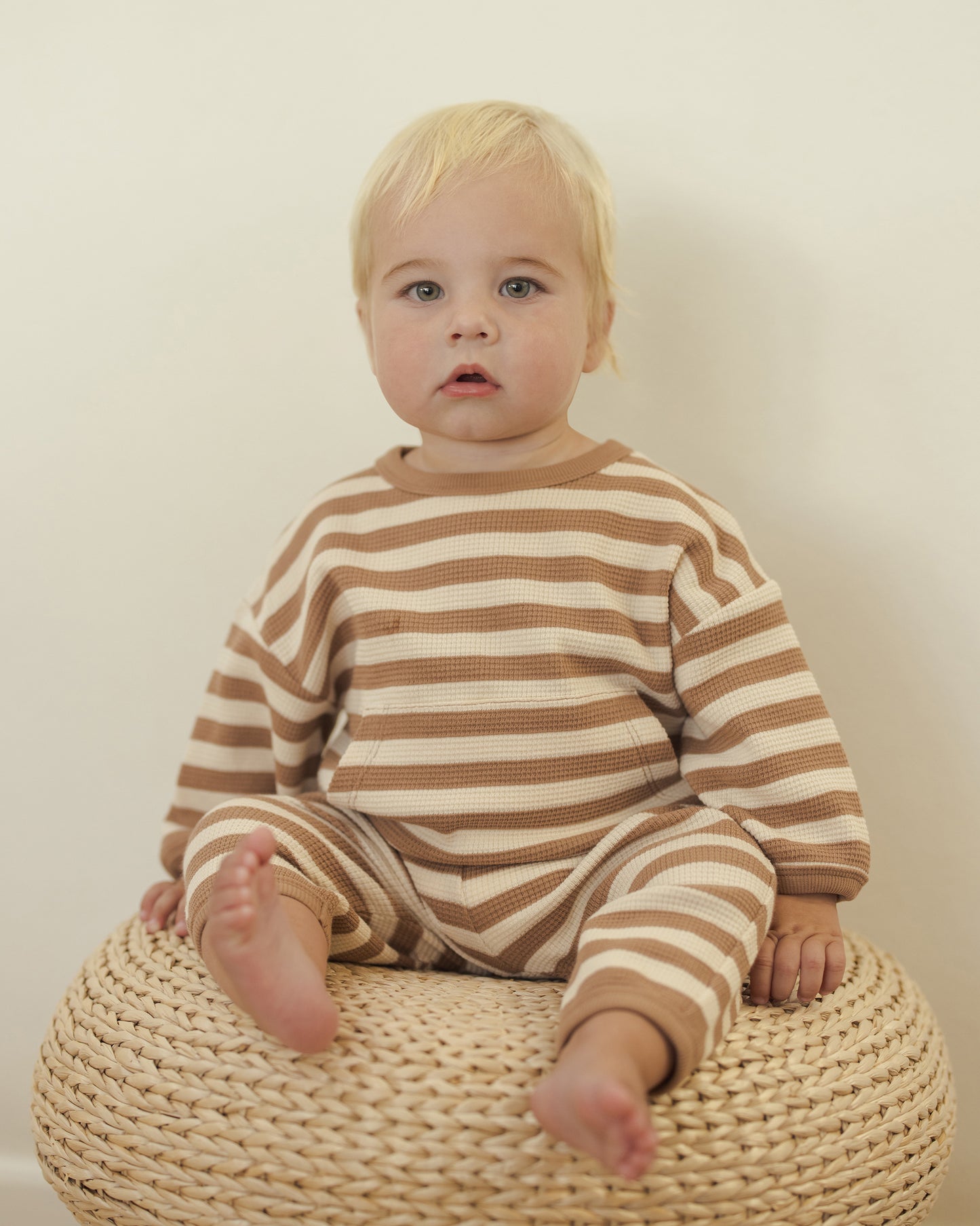 Waffle Slouch Set || Harvest Stripe - Rylee + Cru | Kids Clothes | Trendy Baby Clothes | Modern Infant Outfits |