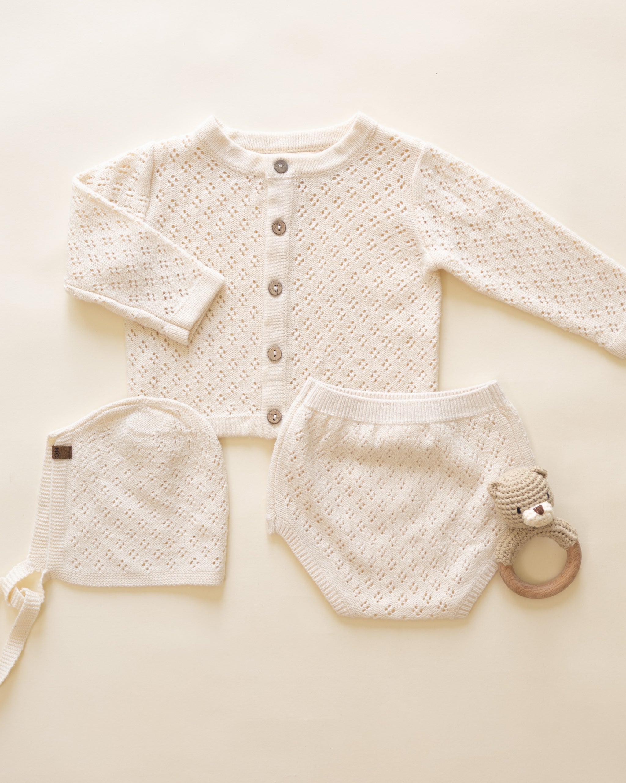 Knit Bonnet || Natural - Rylee + Cru | Kids Clothes | Trendy Baby Clothes | Modern Infant Outfits |