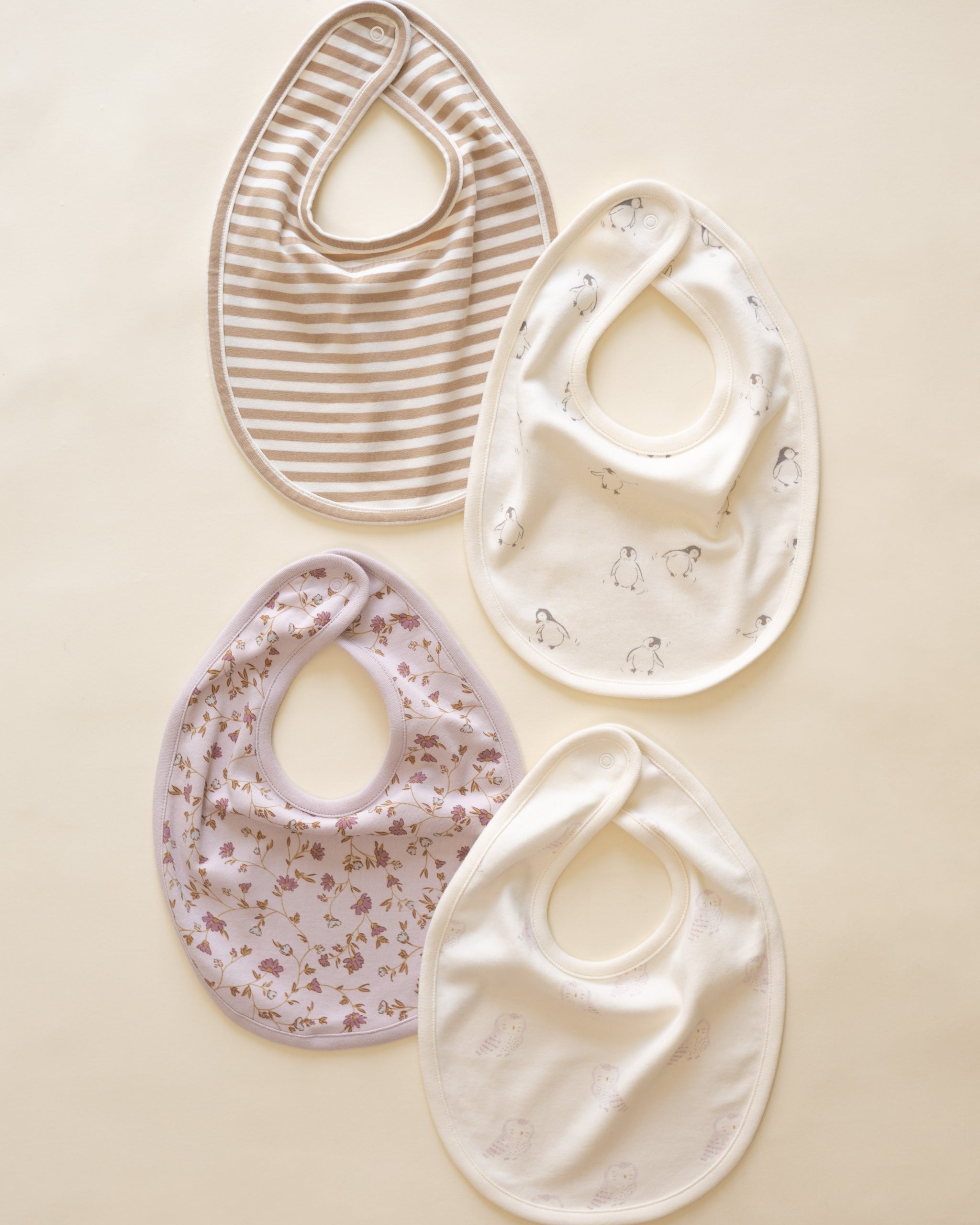 Jersey Snap Bib, 2 Pack || Garden, Snow Owls - Rylee + Cru | Kids Clothes | Trendy Baby Clothes | Modern Infant Outfits |