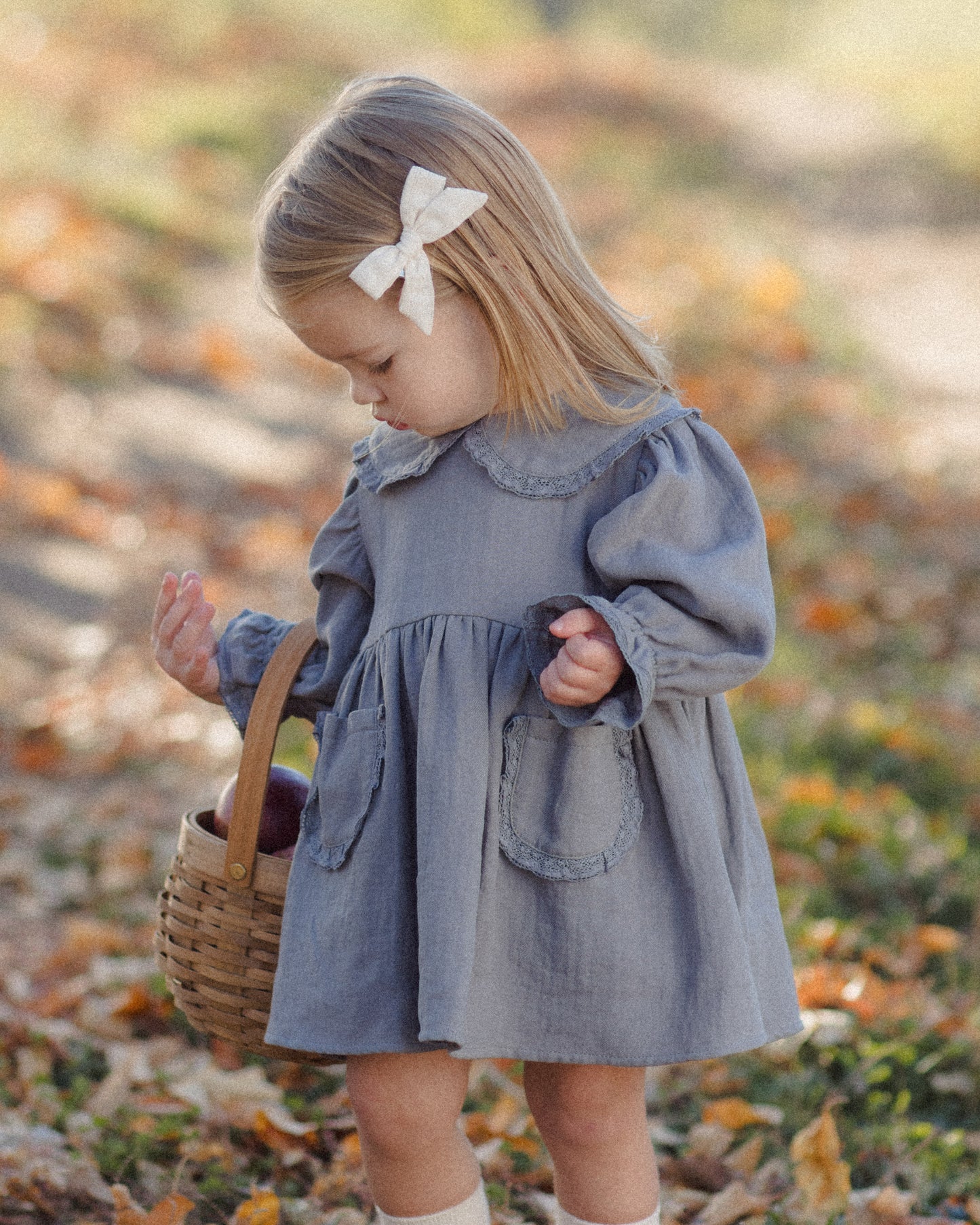 Bow W. Clip, Set Of 3 Mulberry, Slate, Natural - Rylee + Cru | Kids Clothes | Trendy Baby Clothes | Modern Infant Outfits |