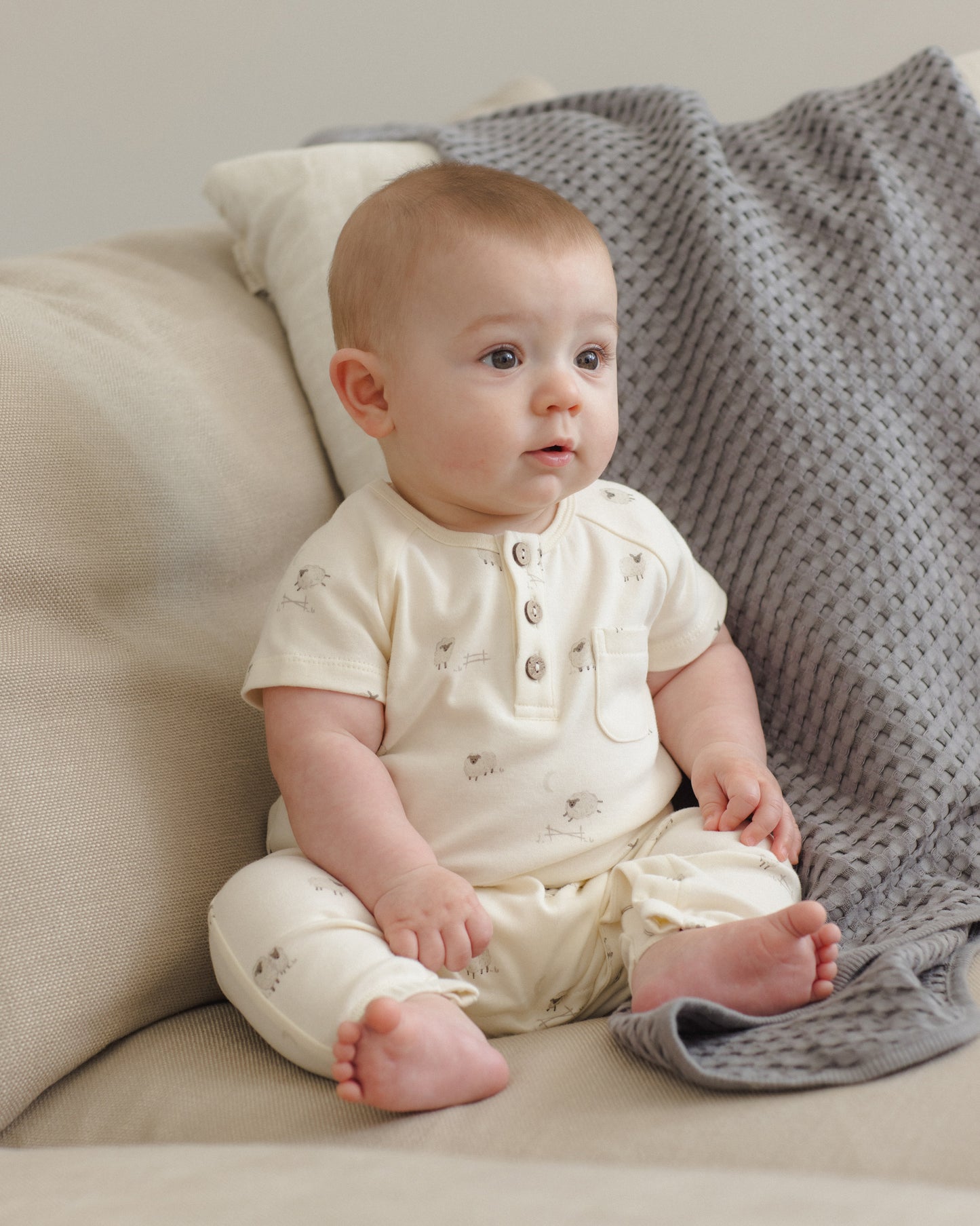 Waffle Baby Blanket Slate - Rylee + Cru | Kids Clothes | Trendy Baby Clothes | Modern Infant Outfits |