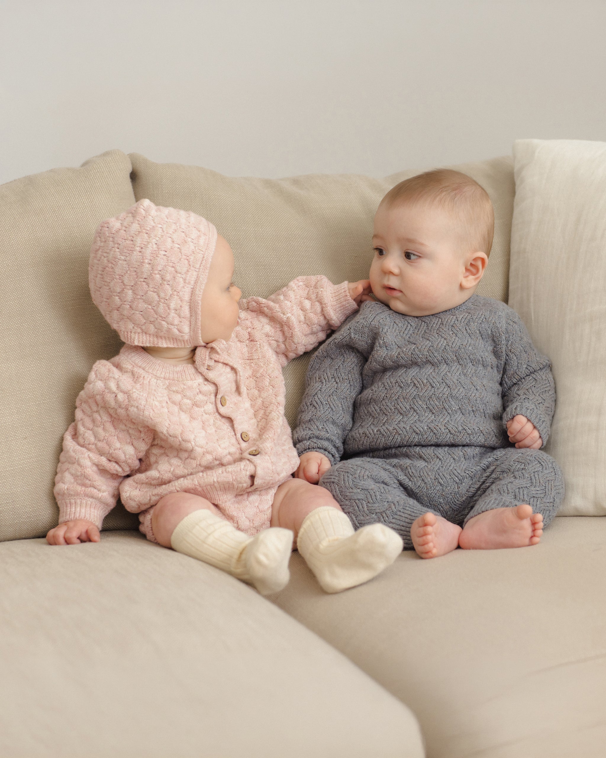 Knit Bloomer Dusty Rose Speckle - Rylee + Cru | Kids Clothes | Trendy Baby Clothes | Modern Infant Outfits |