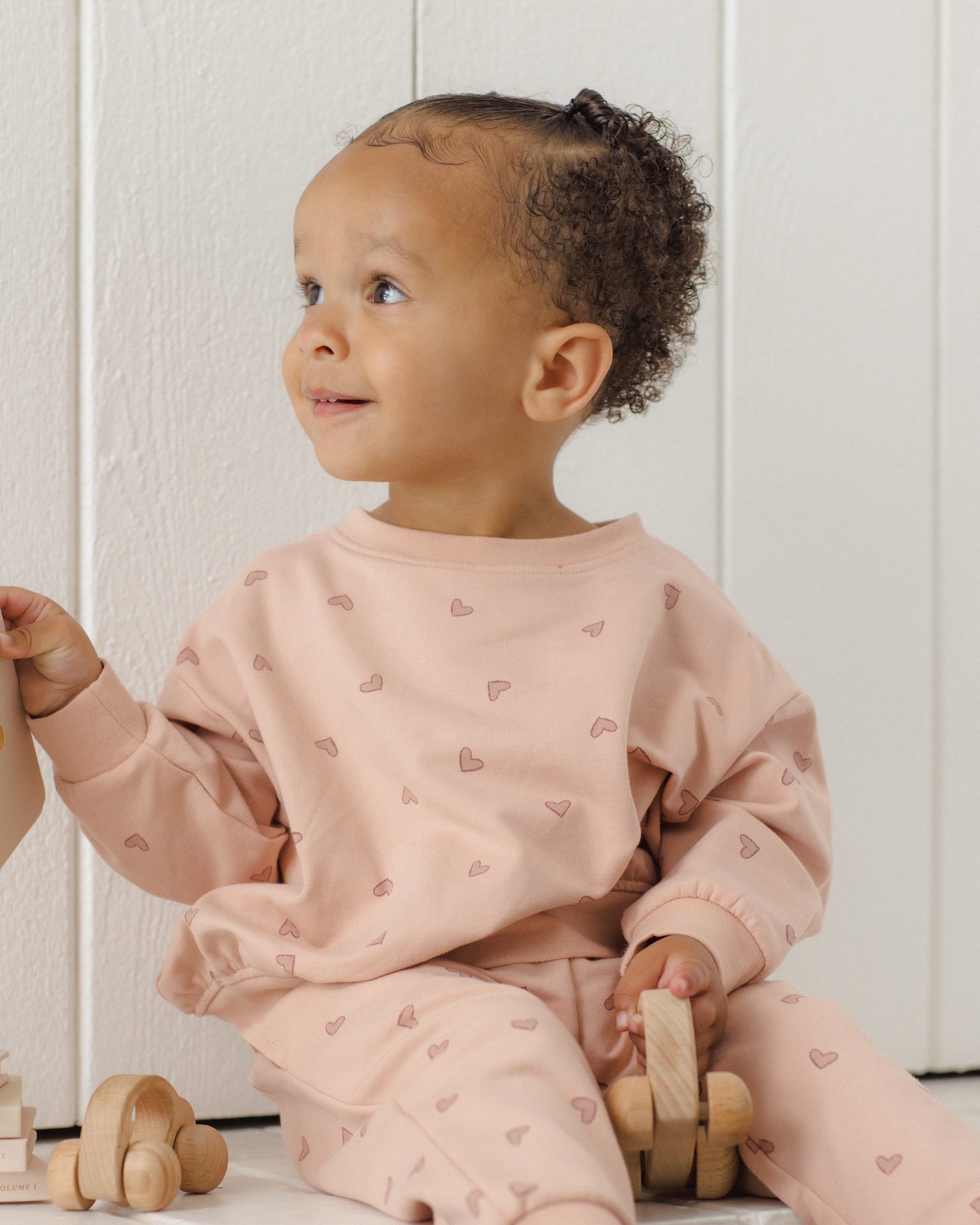 Relaxed Sweatshirt Hearts - Rylee + Cru | Kids Clothes | Trendy Baby Clothes | Modern Infant Outfits |