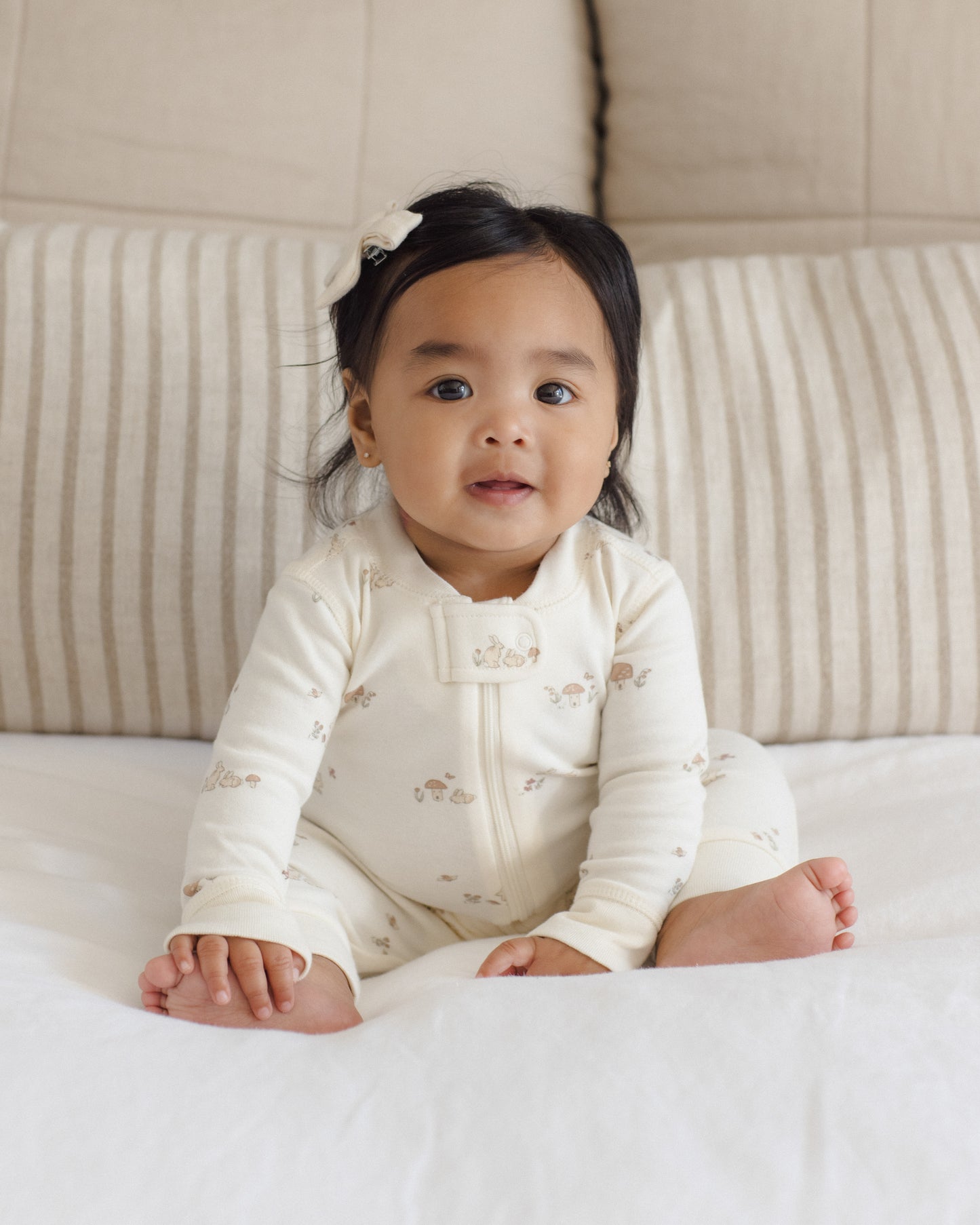 Zip Long Sleeve Sleeper Bunnies - Rylee + Cru | Kids Clothes | Trendy Baby Clothes | Modern Infant Outfits |
