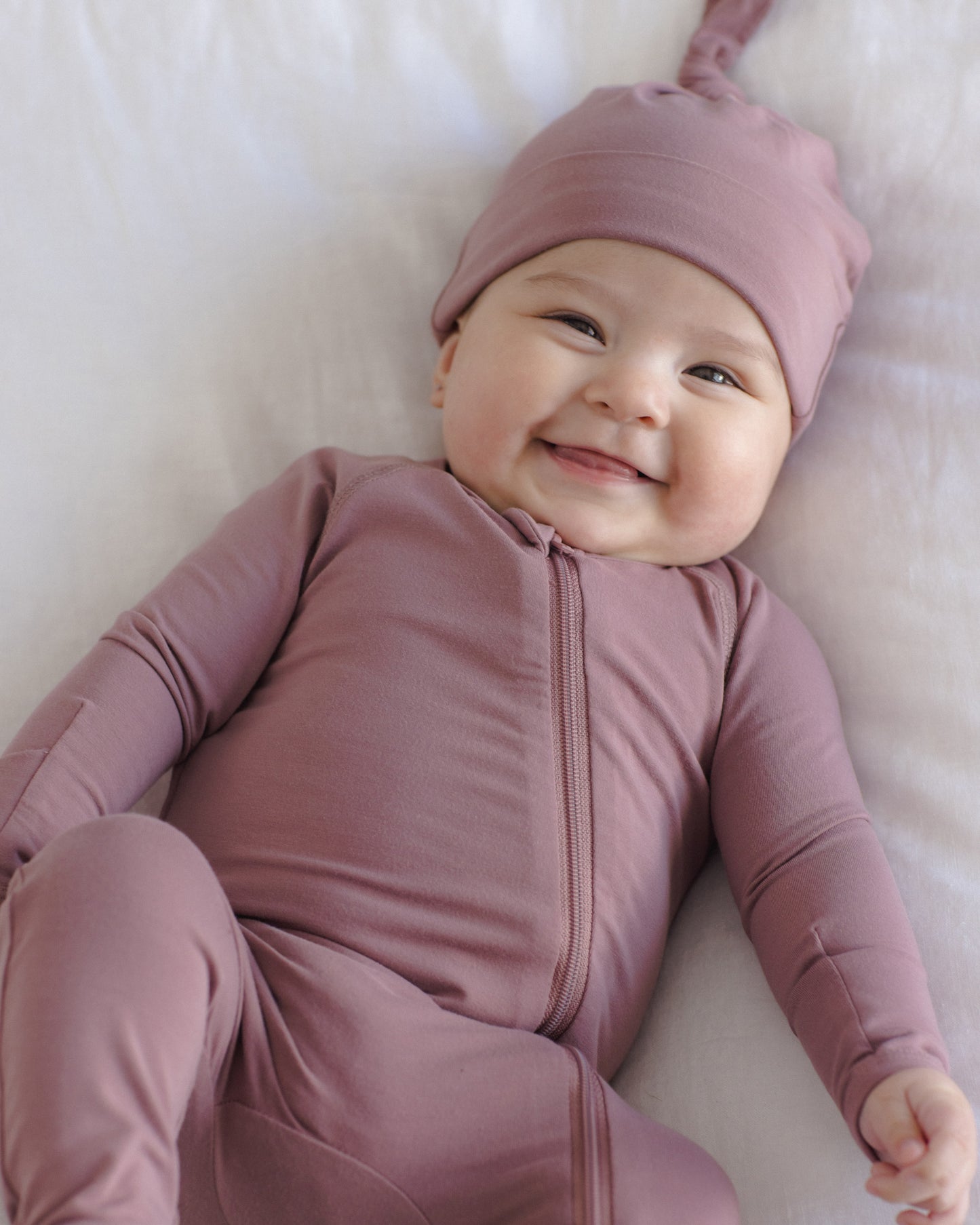 Bamboo Zip Footie Mulberry - Rylee + Cru | Kids Clothes | Trendy Baby Clothes | Modern Infant Outfits |