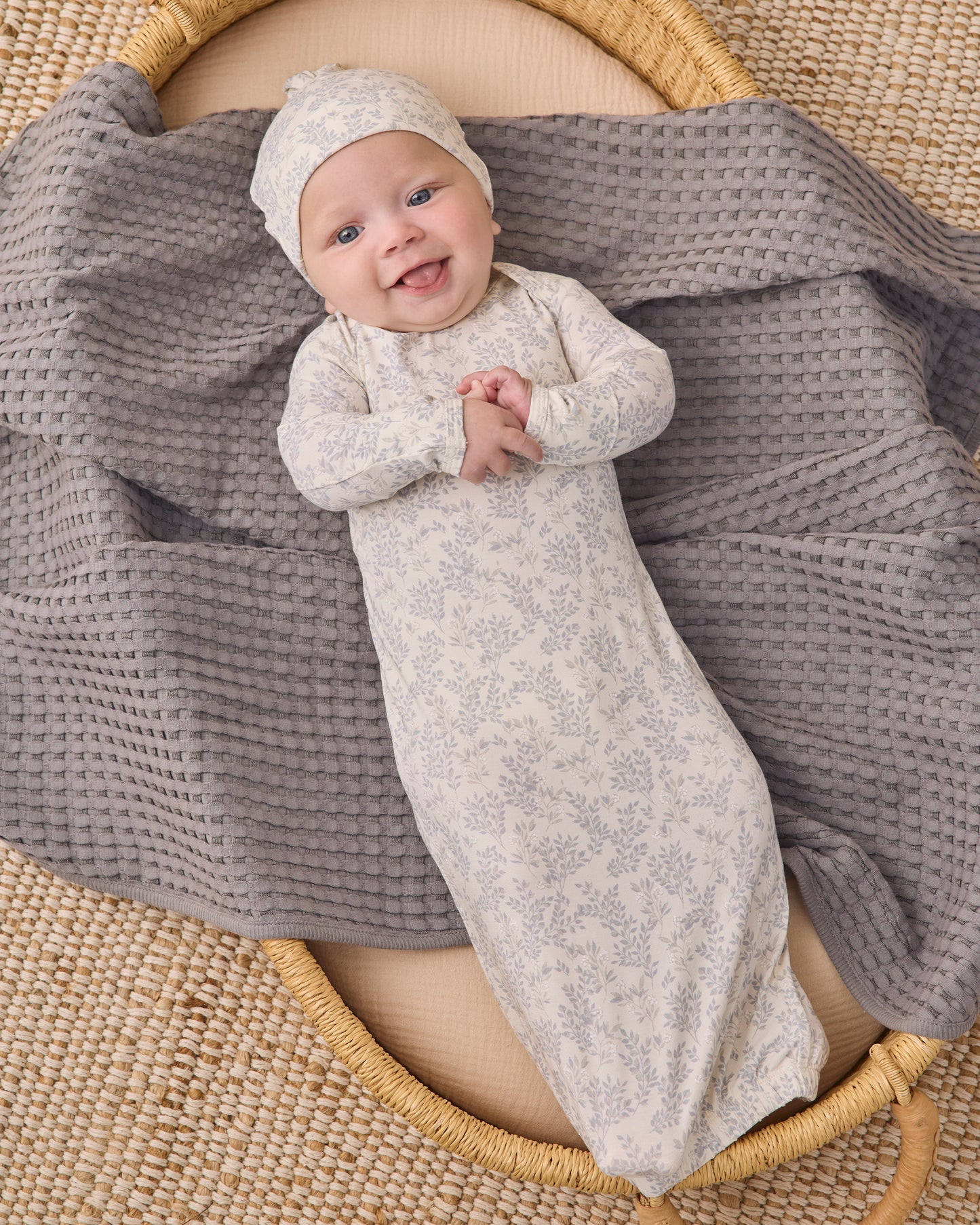 Waffle Baby Blanket Slate - Rylee + Cru | Kids Clothes | Trendy Baby Clothes | Modern Infant Outfits |