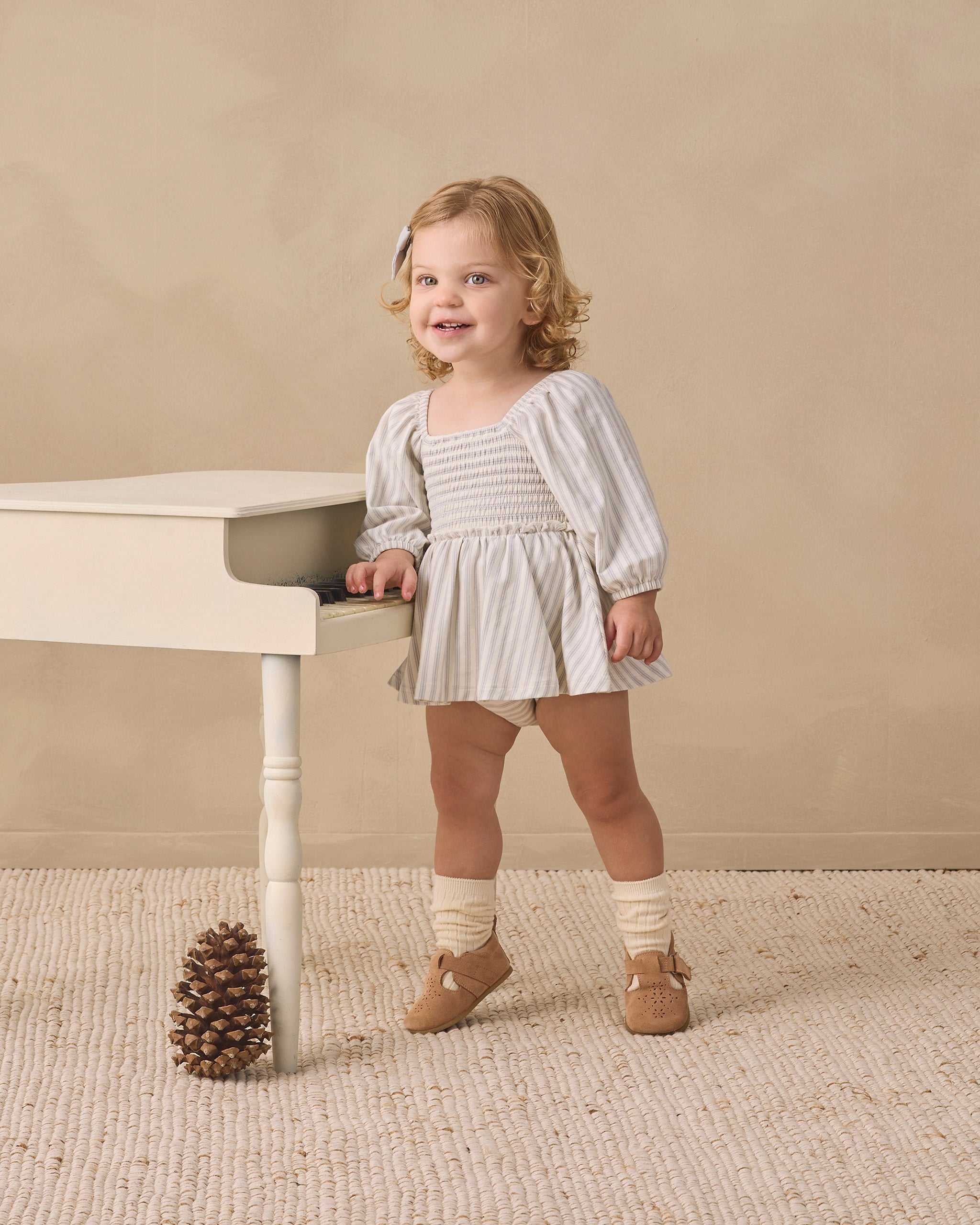 Lainey Romper Cloud Stripe – Quincy Mae