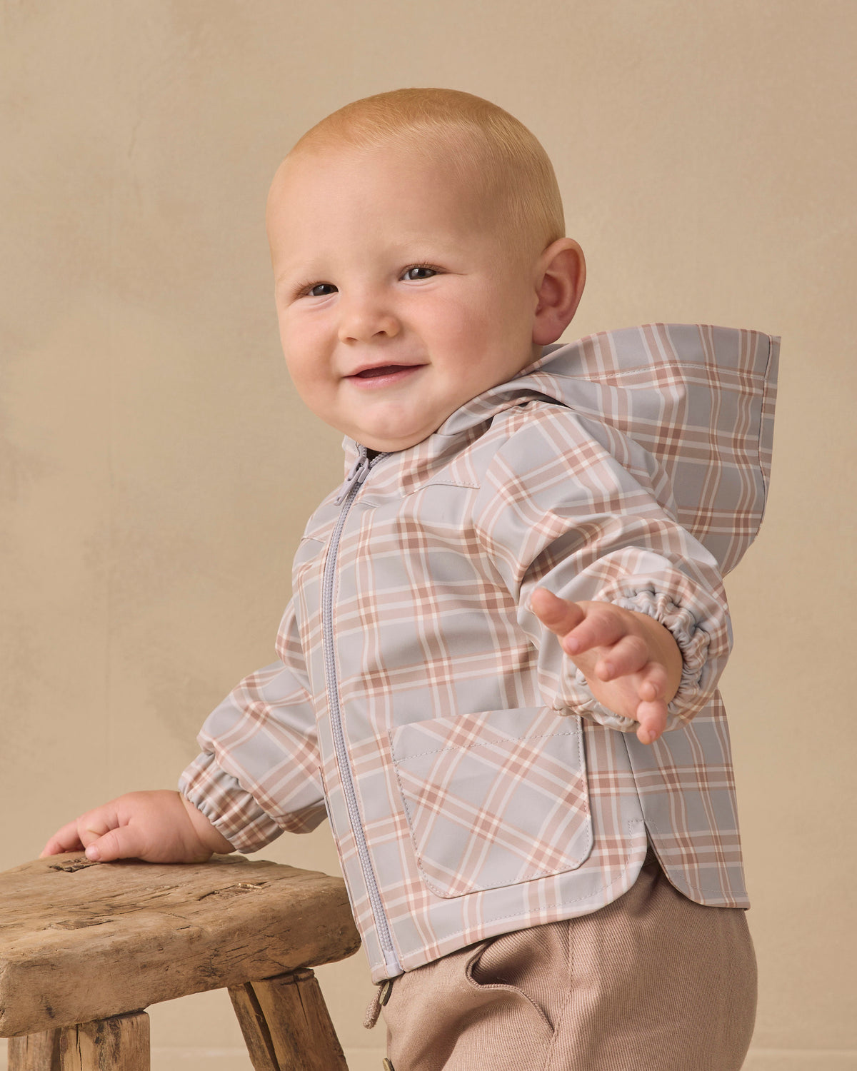 Rain Coat Blue Plaid - Rylee + Cru | Kids Clothes | Trendy Baby Clothes | Modern Infant Outfits |