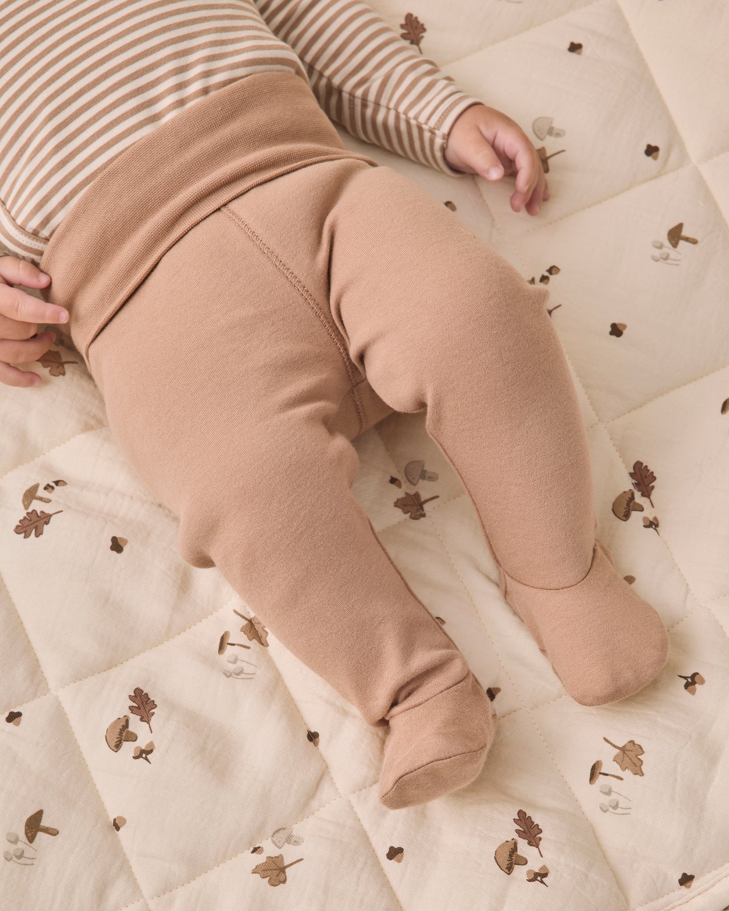 Side Snap Bodysuit + Pant Set Almond Stripe - Rylee + Cru | Kids Clothes | Trendy Baby Clothes | Modern Infant Outfits |