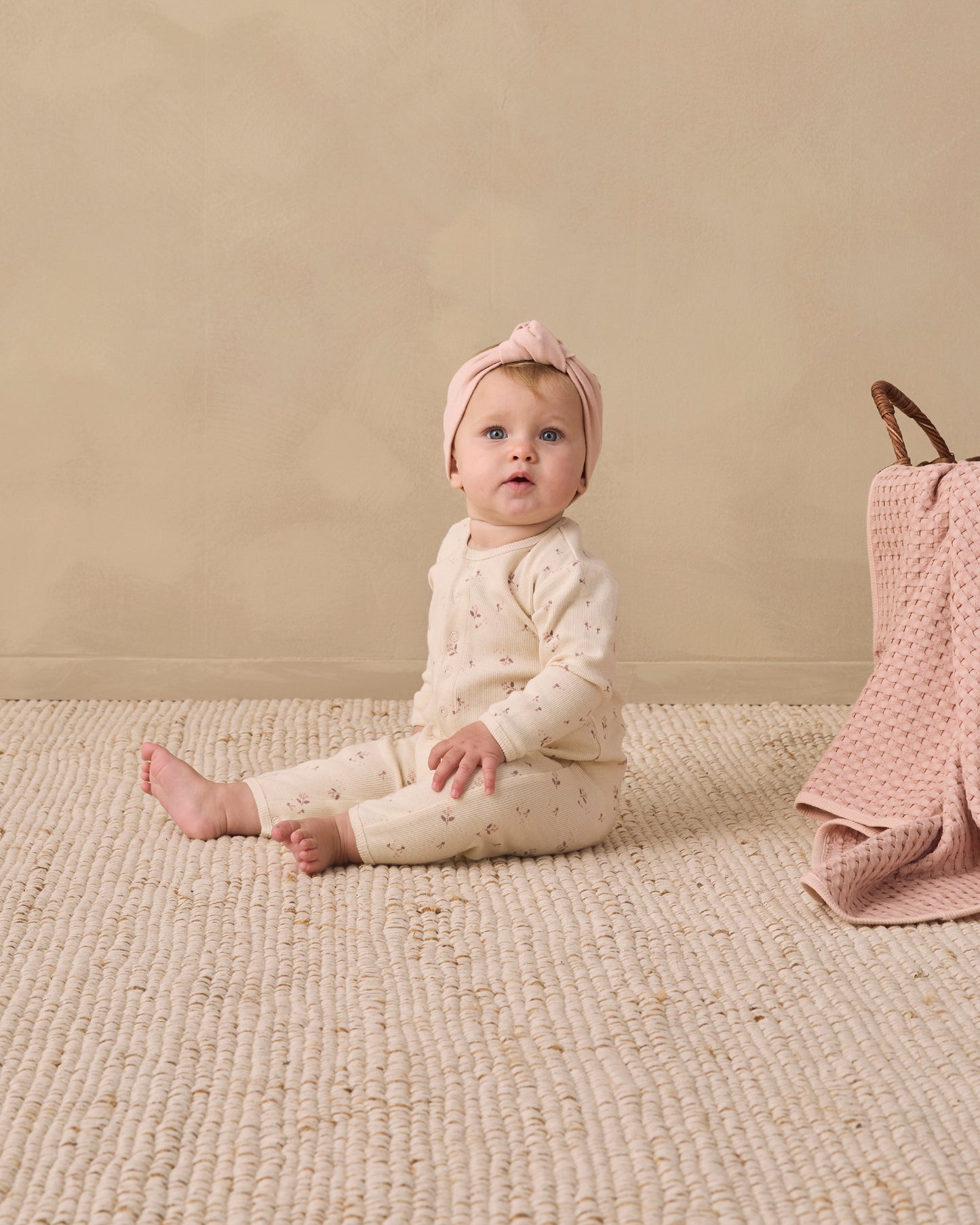 Ribbed Baby Jumpsuit Fall Ditsy - Rylee + Cru | Kids Clothes | Trendy Baby Clothes | Modern Infant Outfits |