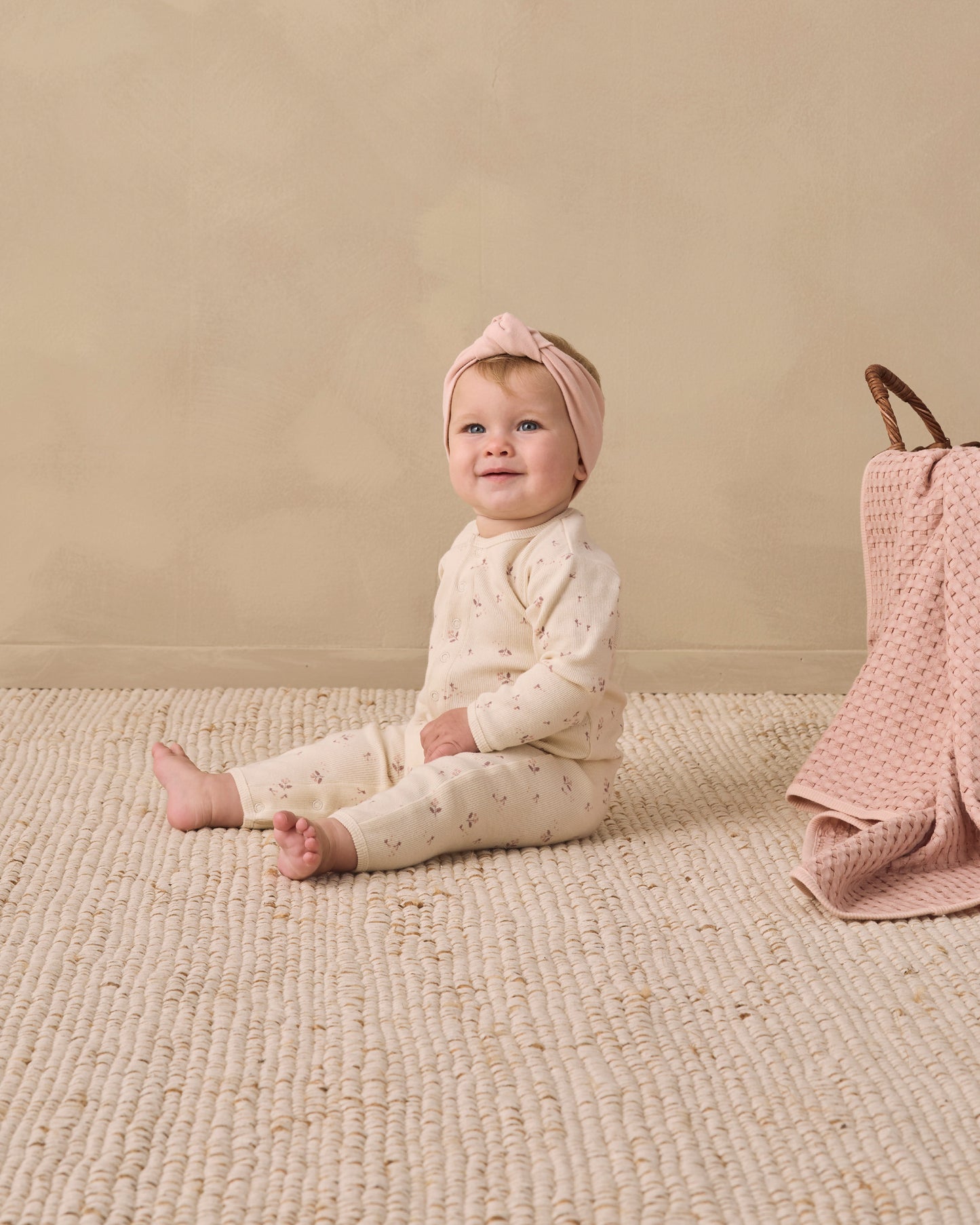 Ribbed Baby Jumpsuit Fall Ditsy - Rylee + Cru | Kids Clothes | Trendy Baby Clothes | Modern Infant Outfits |