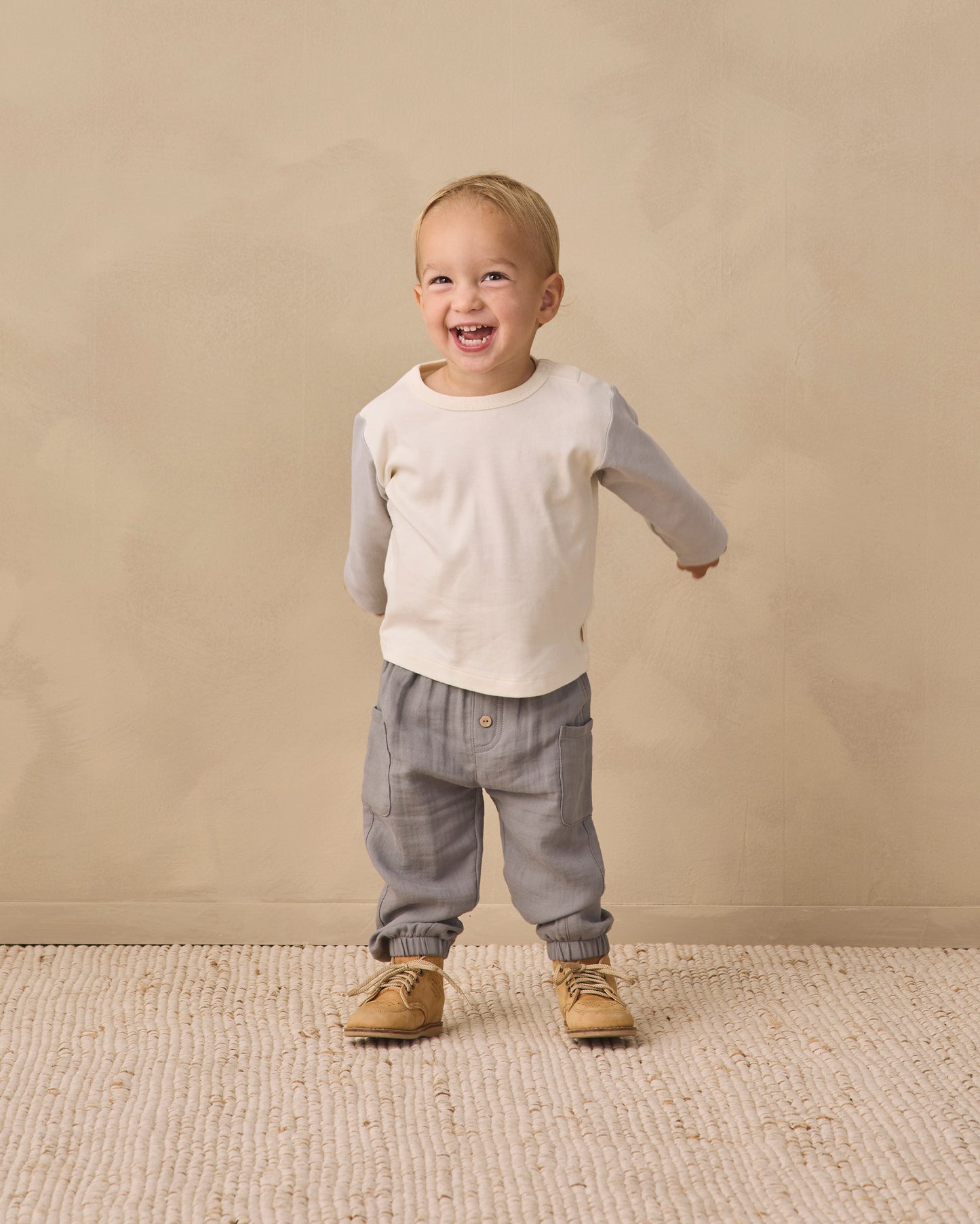 Long Sleeve Raglan Tee Cloud - Rylee + Cru | Kids Clothes | Trendy Baby Clothes | Modern Infant Outfits |
