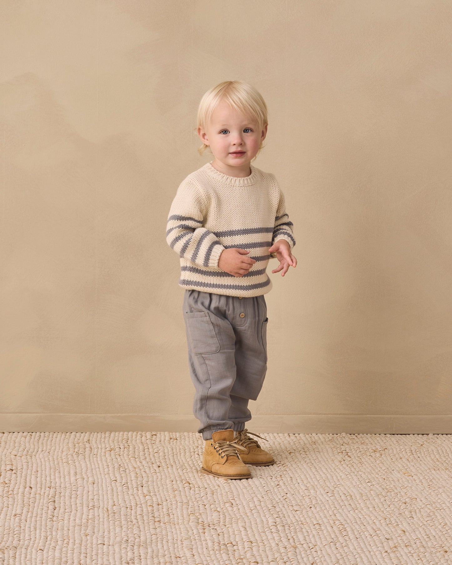 Rex Sweater Slate Stripe - Rylee + Cru | Kids Clothes | Trendy Baby Clothes | Modern Infant Outfits |