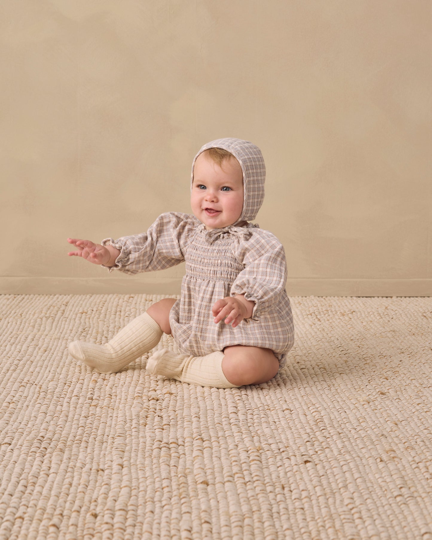 Eden Romper Blue Gingham - Rylee + Cru | Kids Clothes | Trendy Baby Clothes | Modern Infant Outfits |