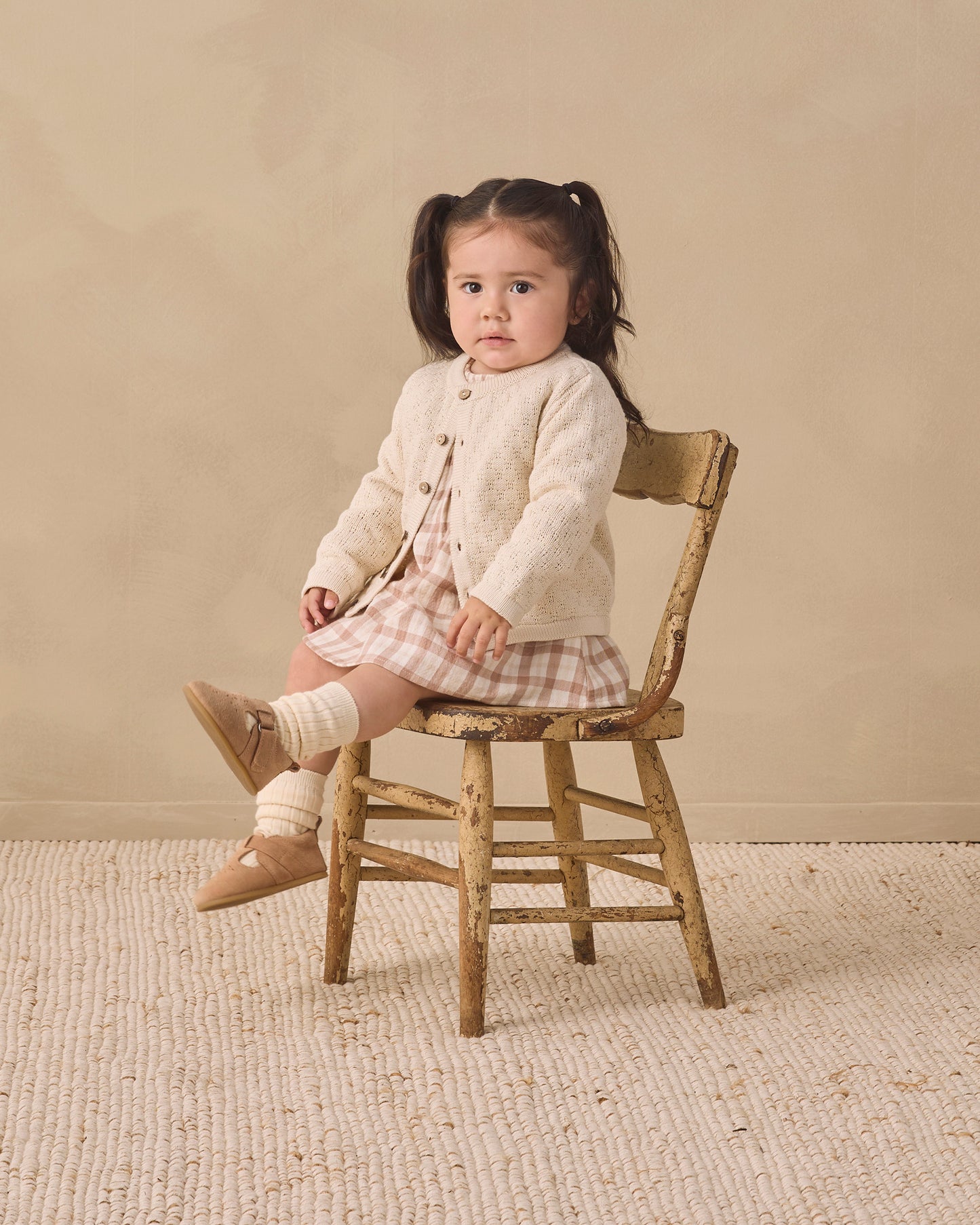 V Smocked Dress Rustic Plaid - Rylee + Cru | Kids Clothes | Trendy Baby Clothes | Modern Infant Outfits |