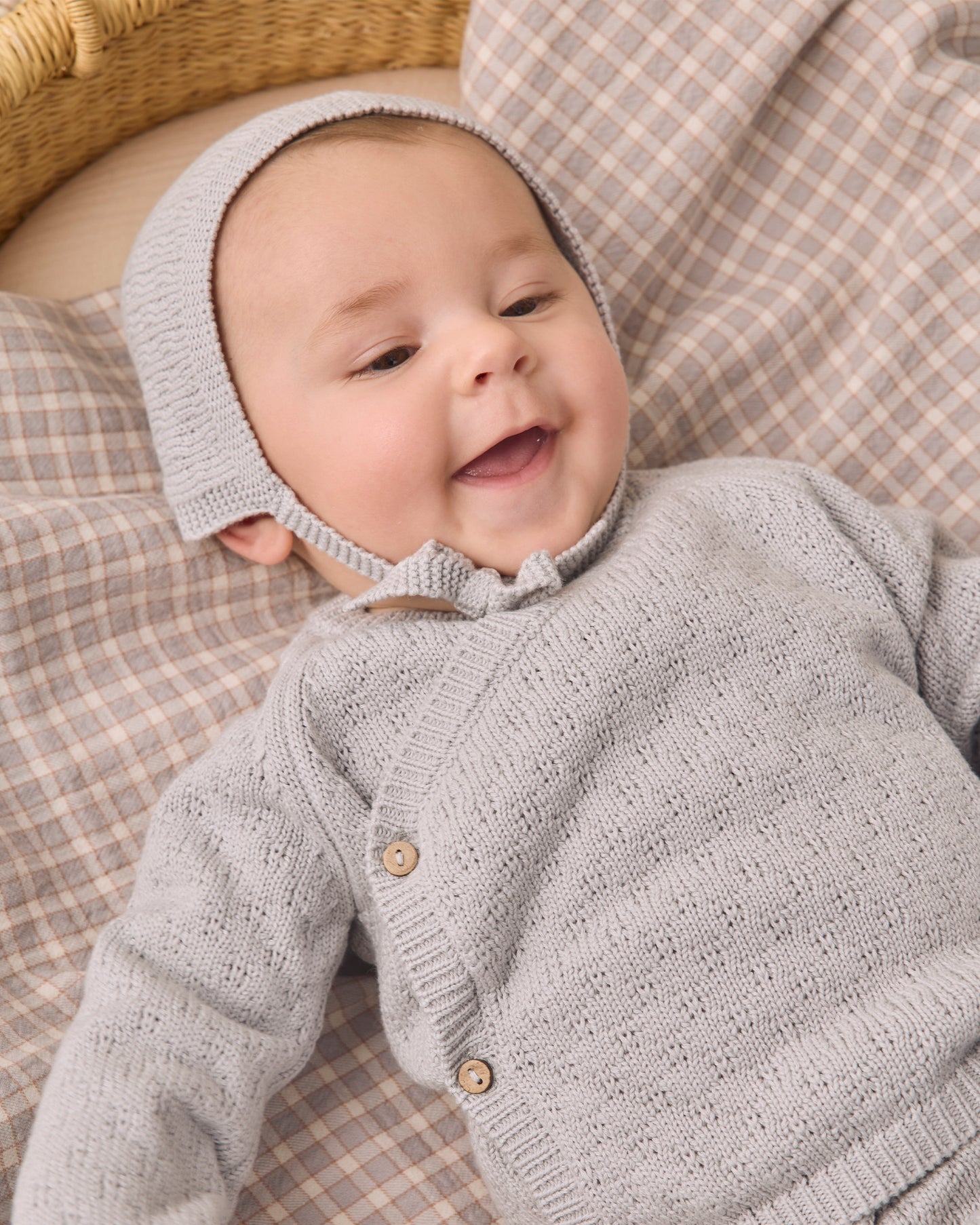Woven Swaddle Blue Gingham - Rylee + Cru | Kids Clothes | Trendy Baby Clothes | Modern Infant Outfits |