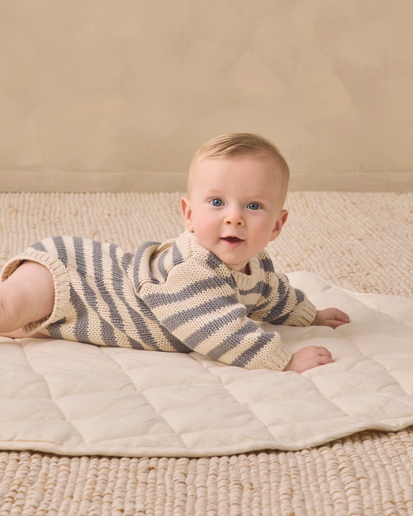 Rex Romper Slate Stripe - Rylee + Cru | Kids Clothes | Trendy Baby Clothes | Modern Infant Outfits |