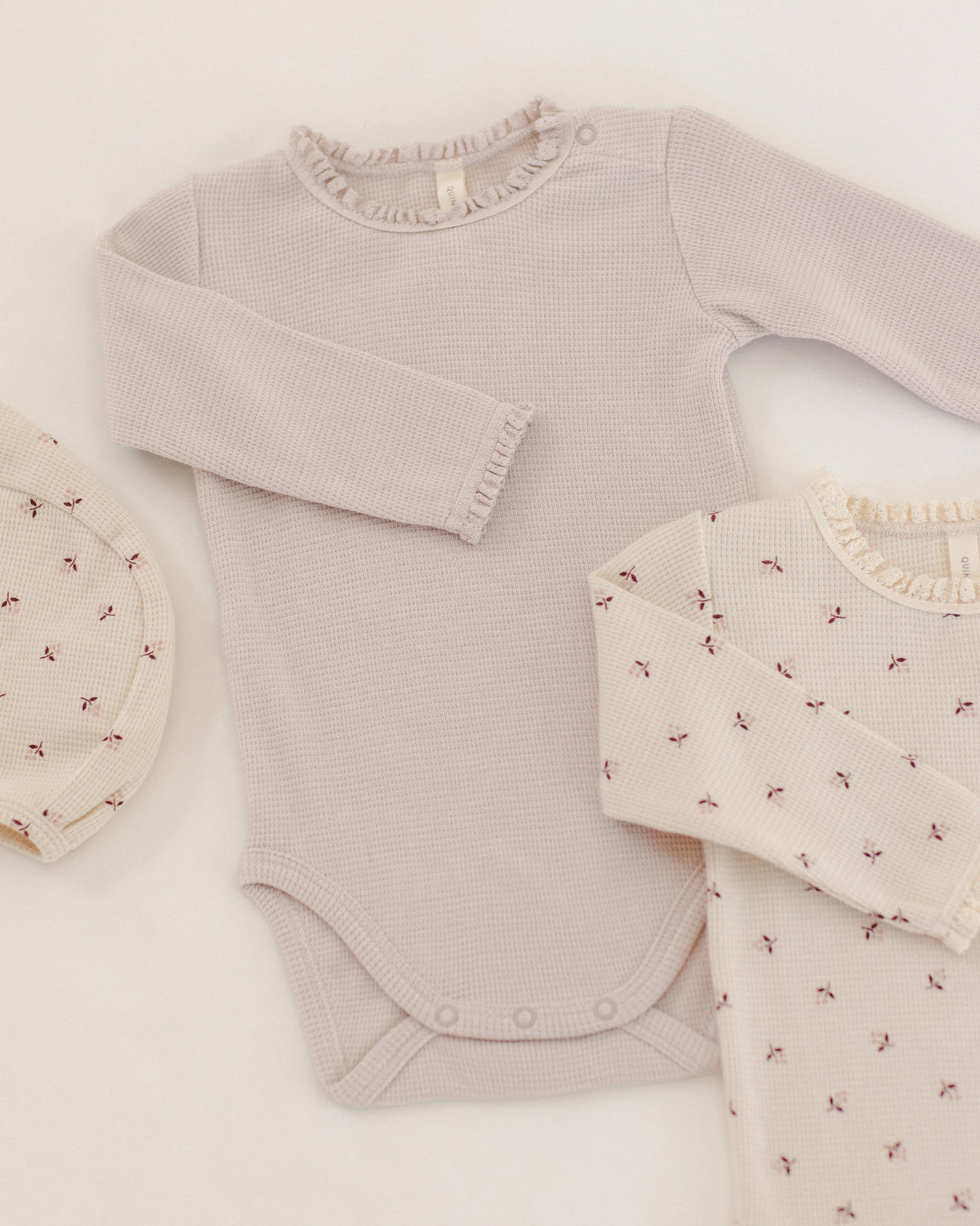 Waffle Long Sleeve Bodysuit Lilac Mist - Rylee + Cru | Kids Clothes | Trendy Baby Clothes | Modern Infant Outfits |