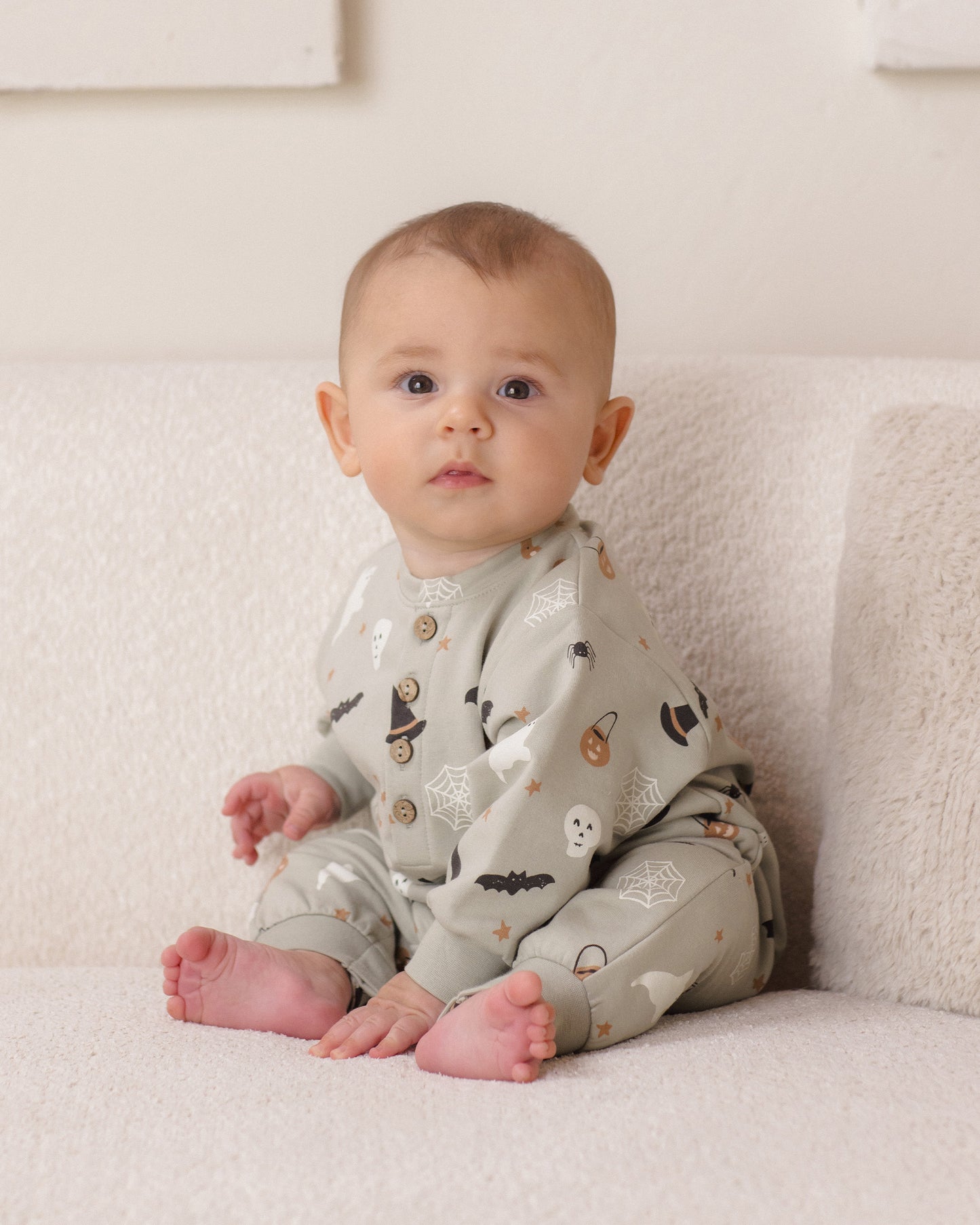 Relaxed Fleece Jumpsuit Halloween Things - Rylee + Cru | Kids Clothes | Trendy Baby Clothes | Modern Infant Outfits |