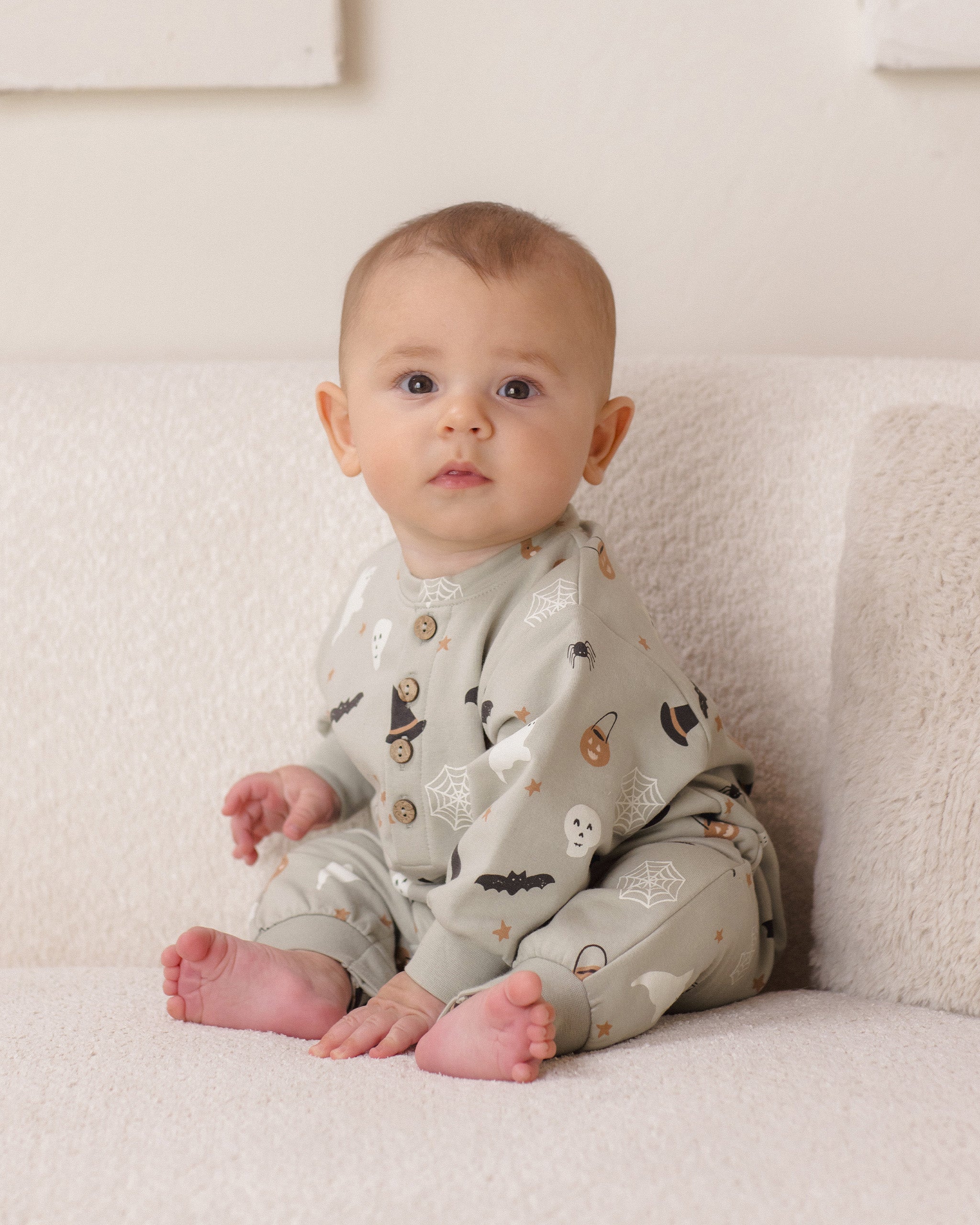 Relaxed Fleece Jumpsuit Halloween Things - Rylee + Cru | Kids Clothes | Trendy Baby Clothes | Modern Infant Outfits |