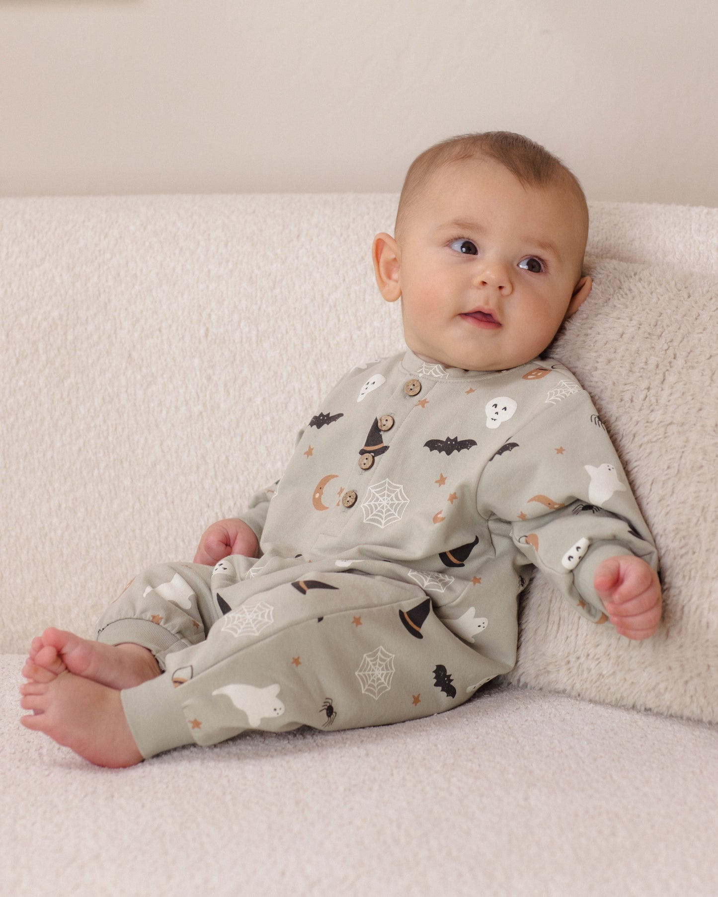 Relaxed Fleece Jumpsuit Halloween Things - Rylee + Cru | Kids Clothes | Trendy Baby Clothes | Modern Infant Outfits |