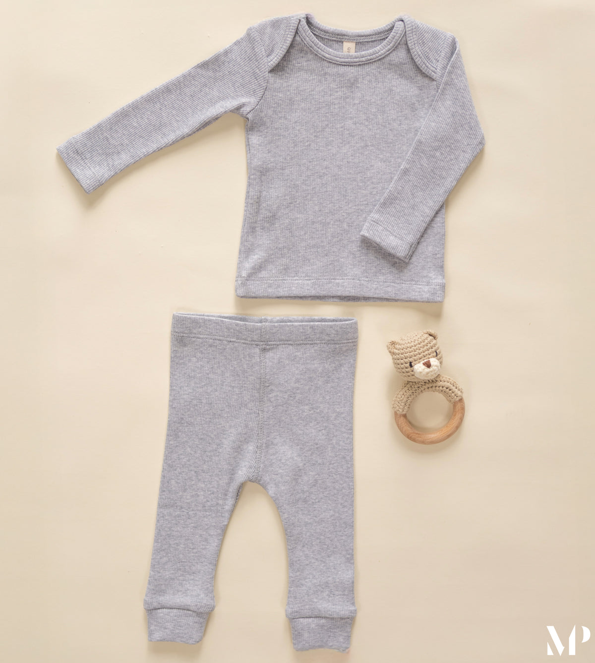 Ribbed Tee And Legging Set Dusty Blue - Rylee + Cru | Kids Clothes | Trendy Baby Clothes | Modern Infant Outfits |